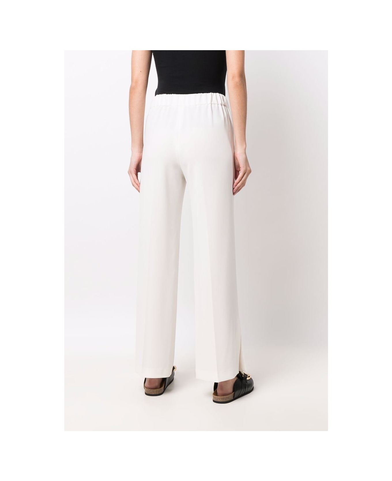 Alberto Biani Cady Elasticated Trousers - White