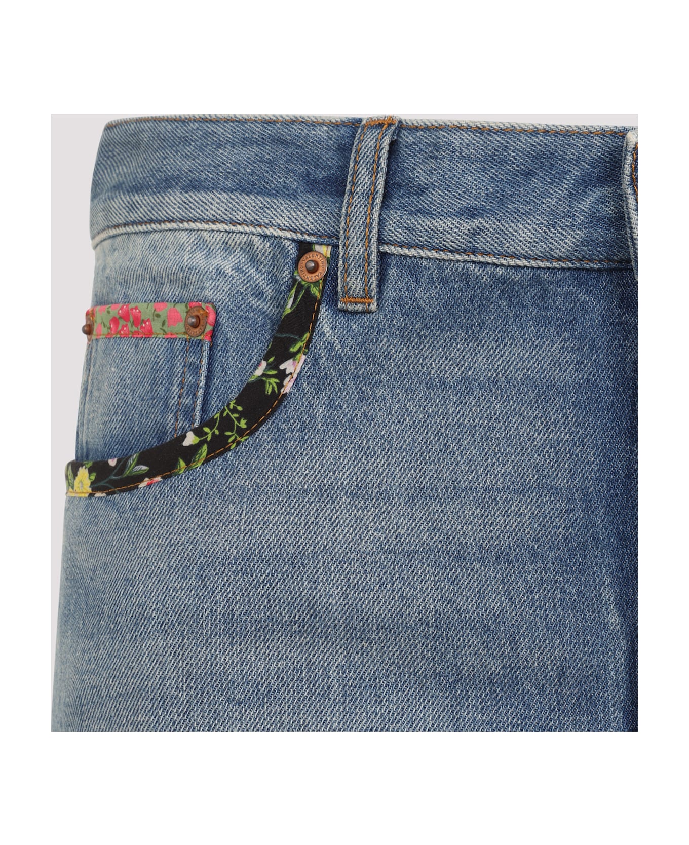 Valentino Cotton Jeans - Medium Blue