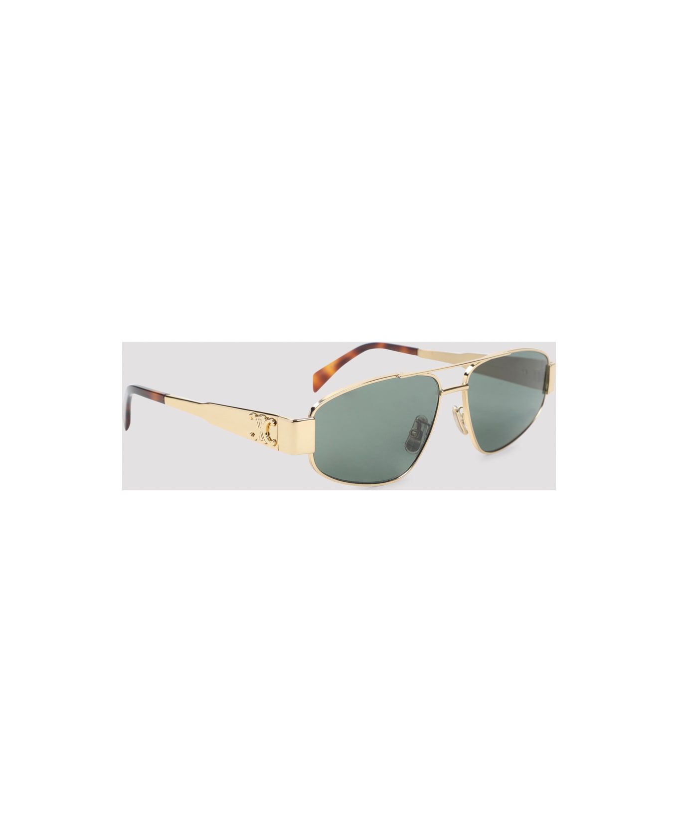 Celine Triomphe Metal 03 Sunglasses - Sg Gold Green