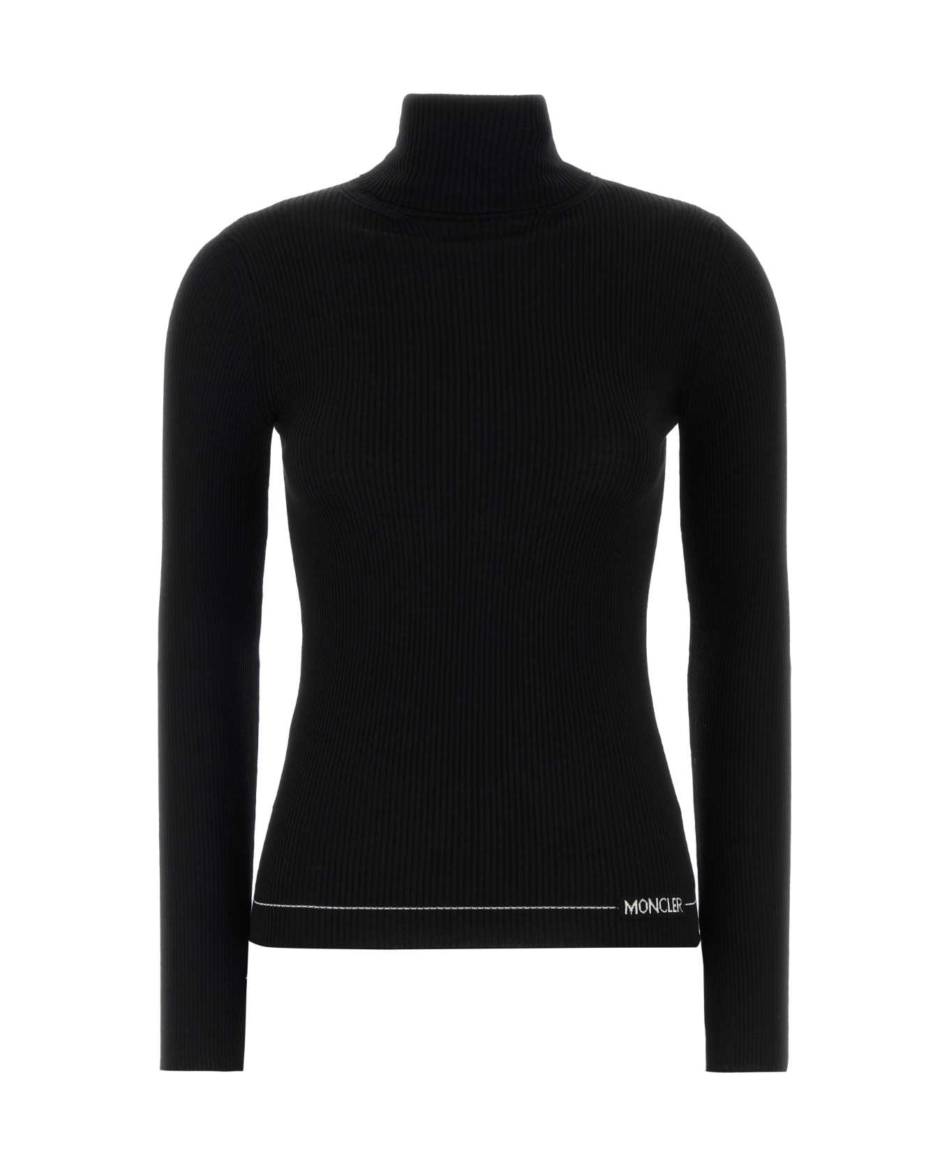 Moncler Black Wool T-shirt - 999