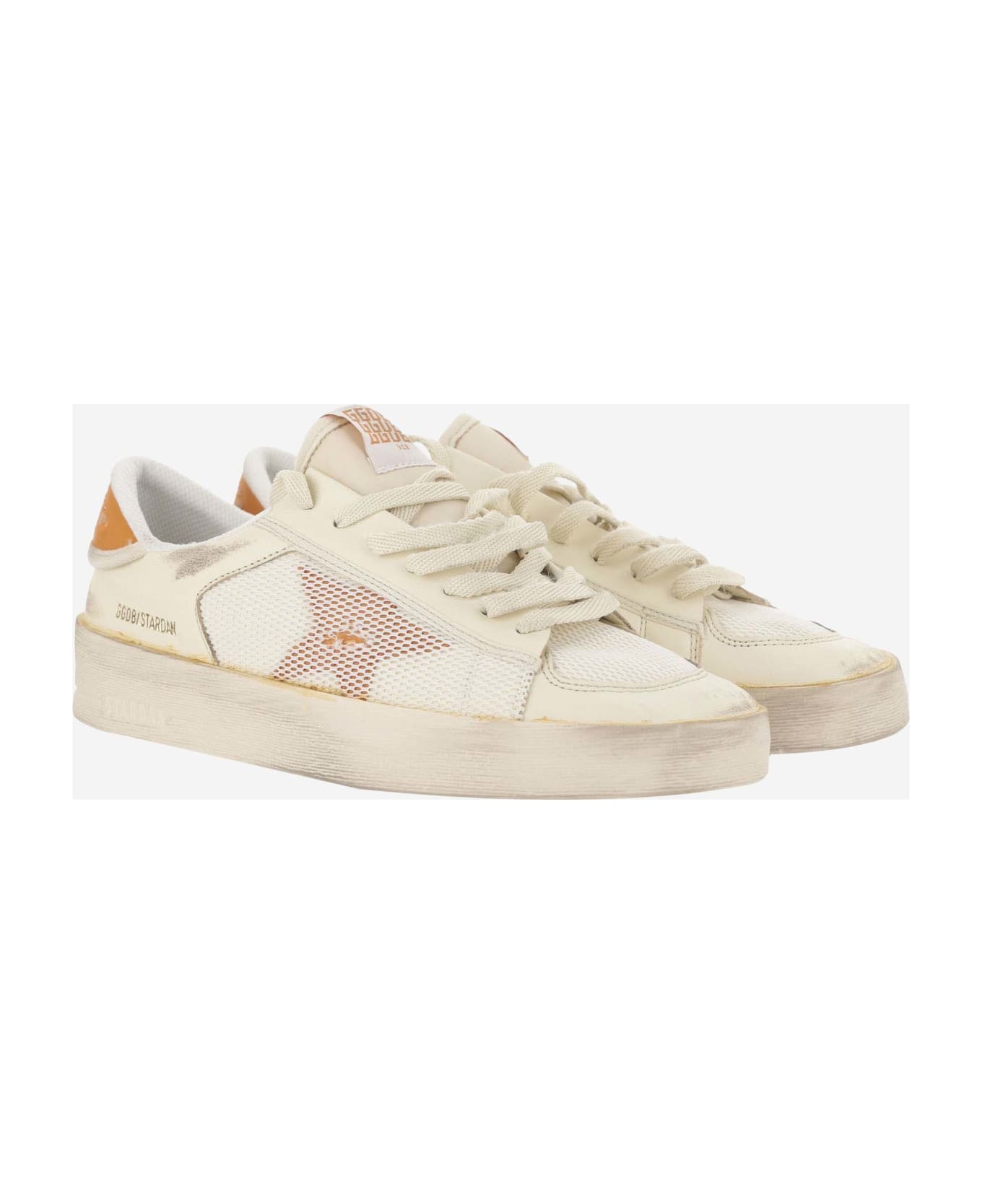 Golden Goose Stardan Sneakers With Distressed Effect - White