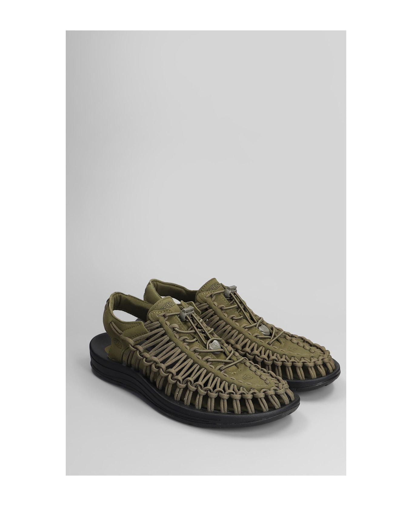 Keen Uneek M Flats In Green Suede And Fabric - green