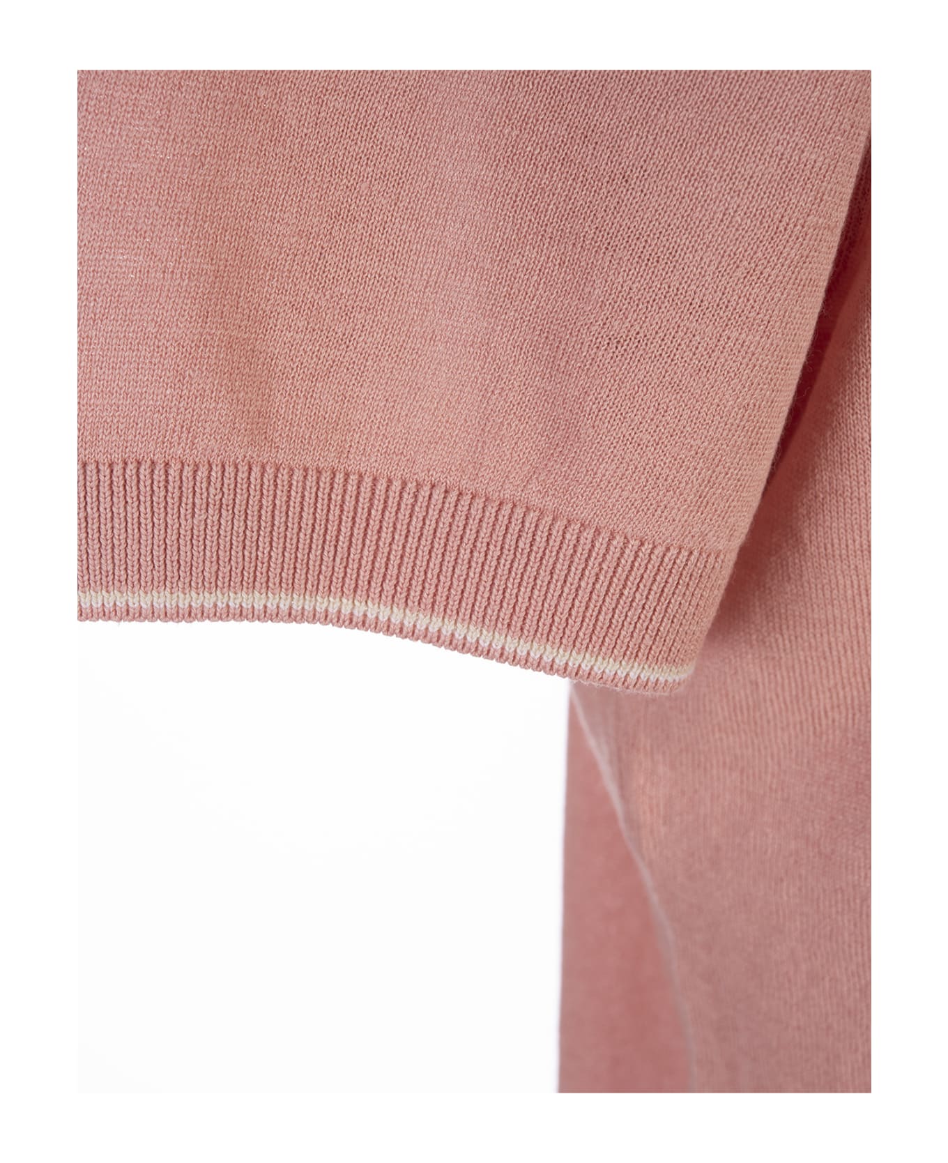 Hugo Boss Light Pink Linen Blend Sweater - Pink