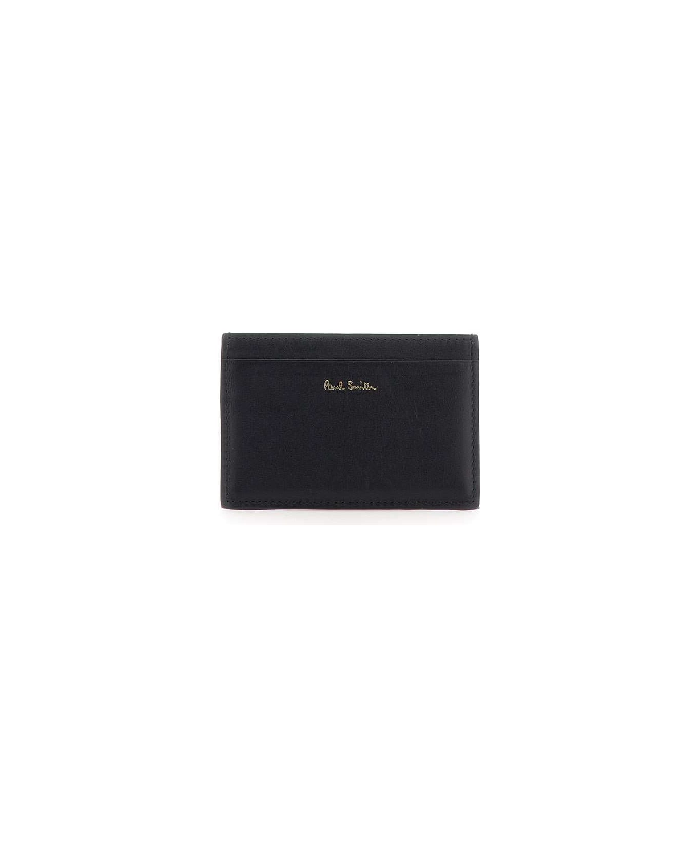 Paul Smith Card Holder Black Leather Wallet - BLACK