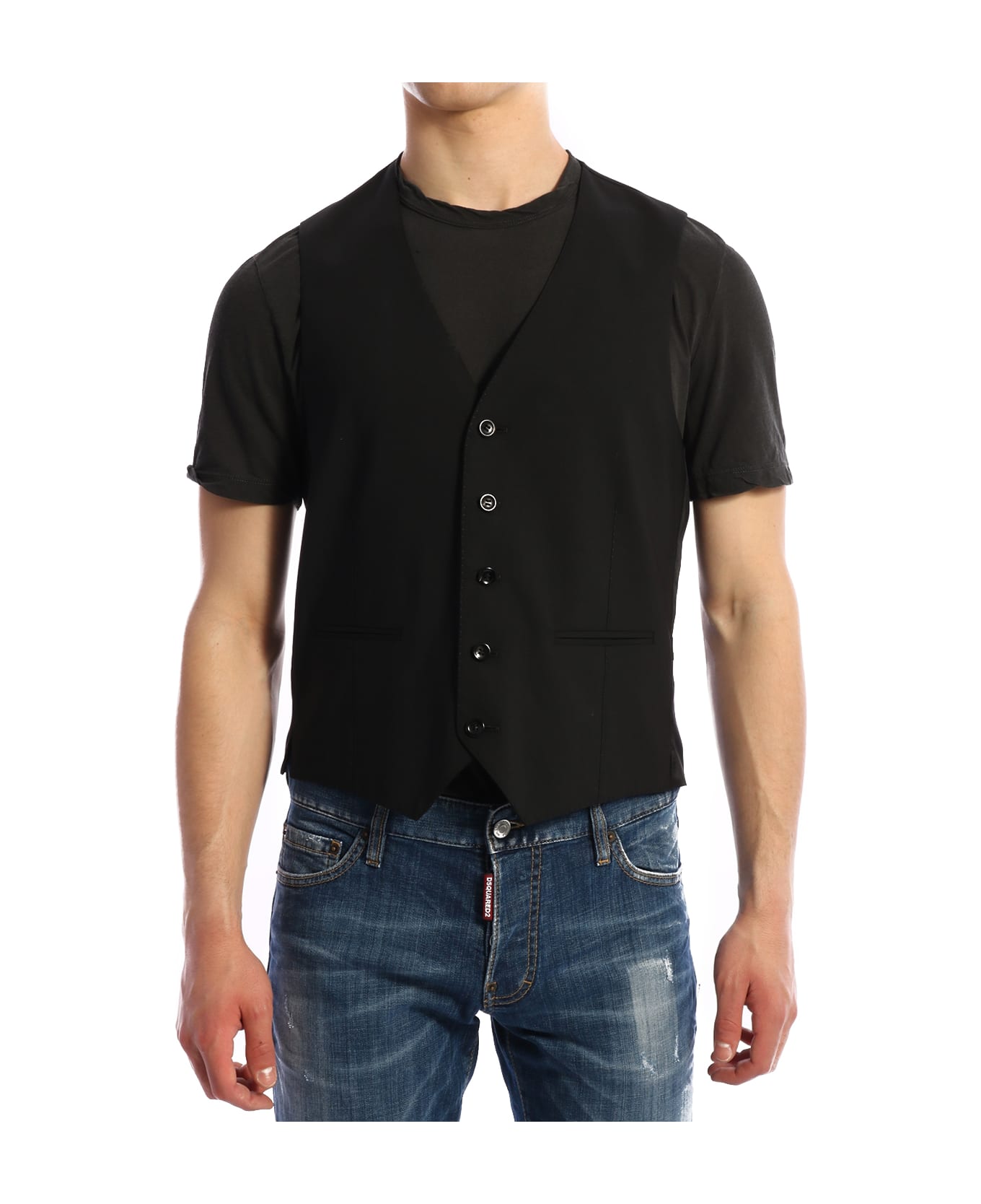 Tonello Wool Vest Black - BLACK