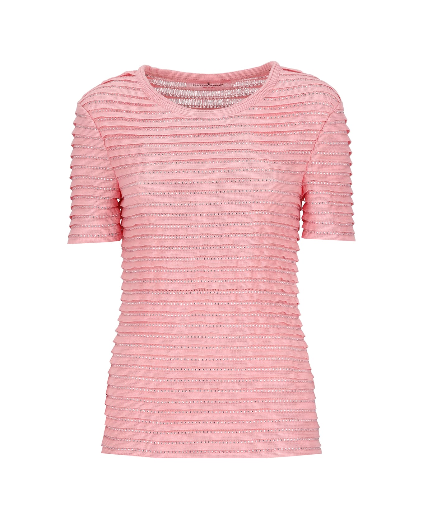 Ermanno Scervino T-shirt With Strass - Pink