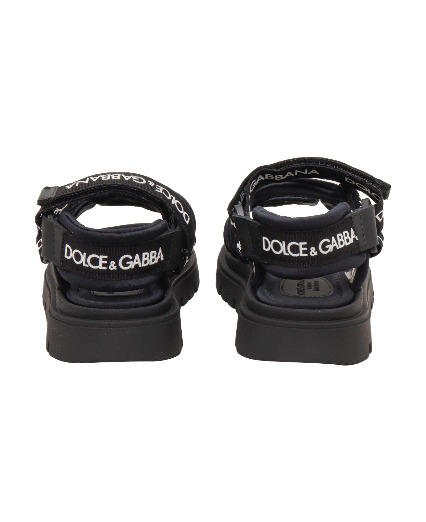 Dolce & Gabbana D&g Sandals With Straps - BLACK シューズ