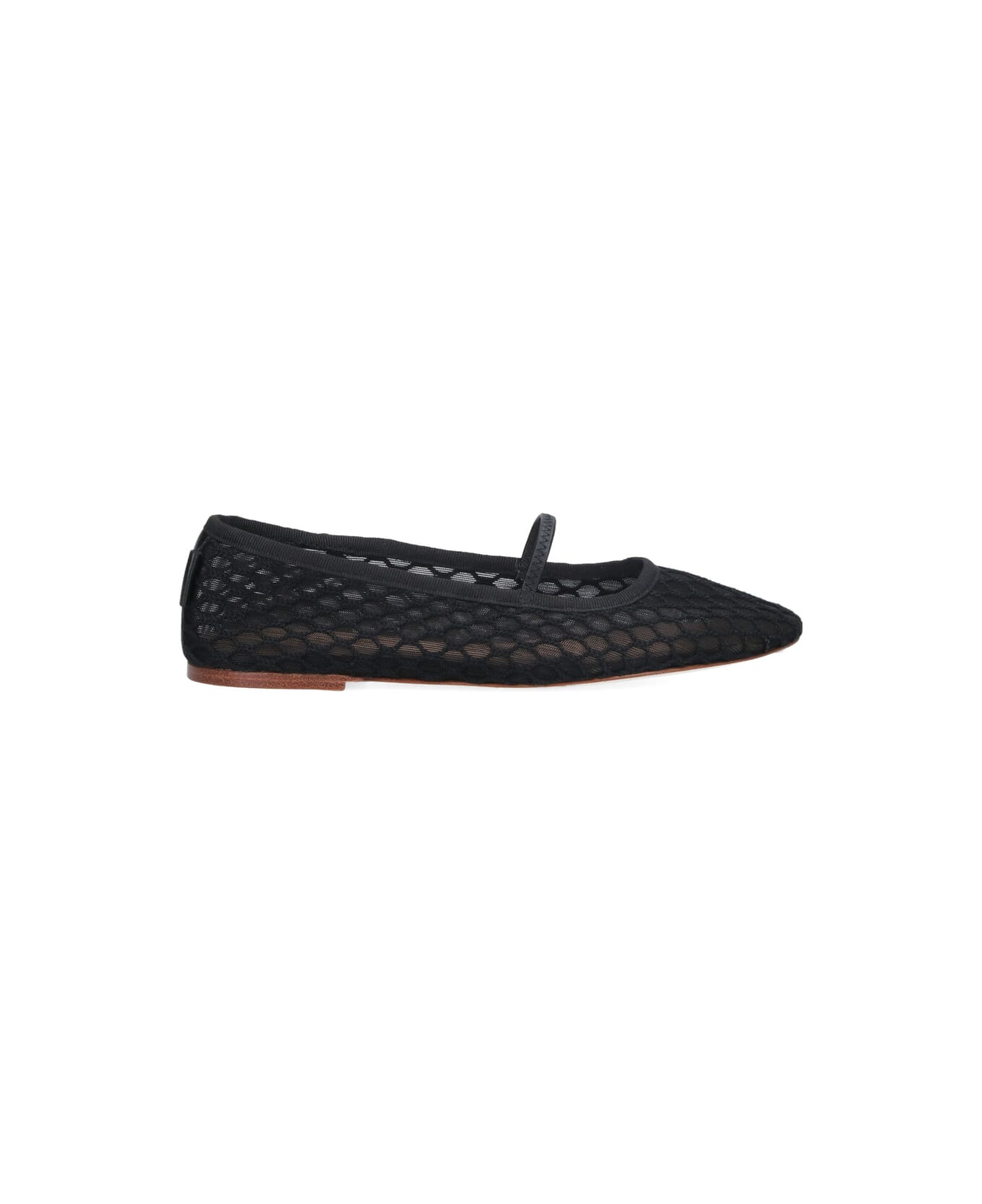 A.P.C. "swan" Mesh Ballet Flats - Black  