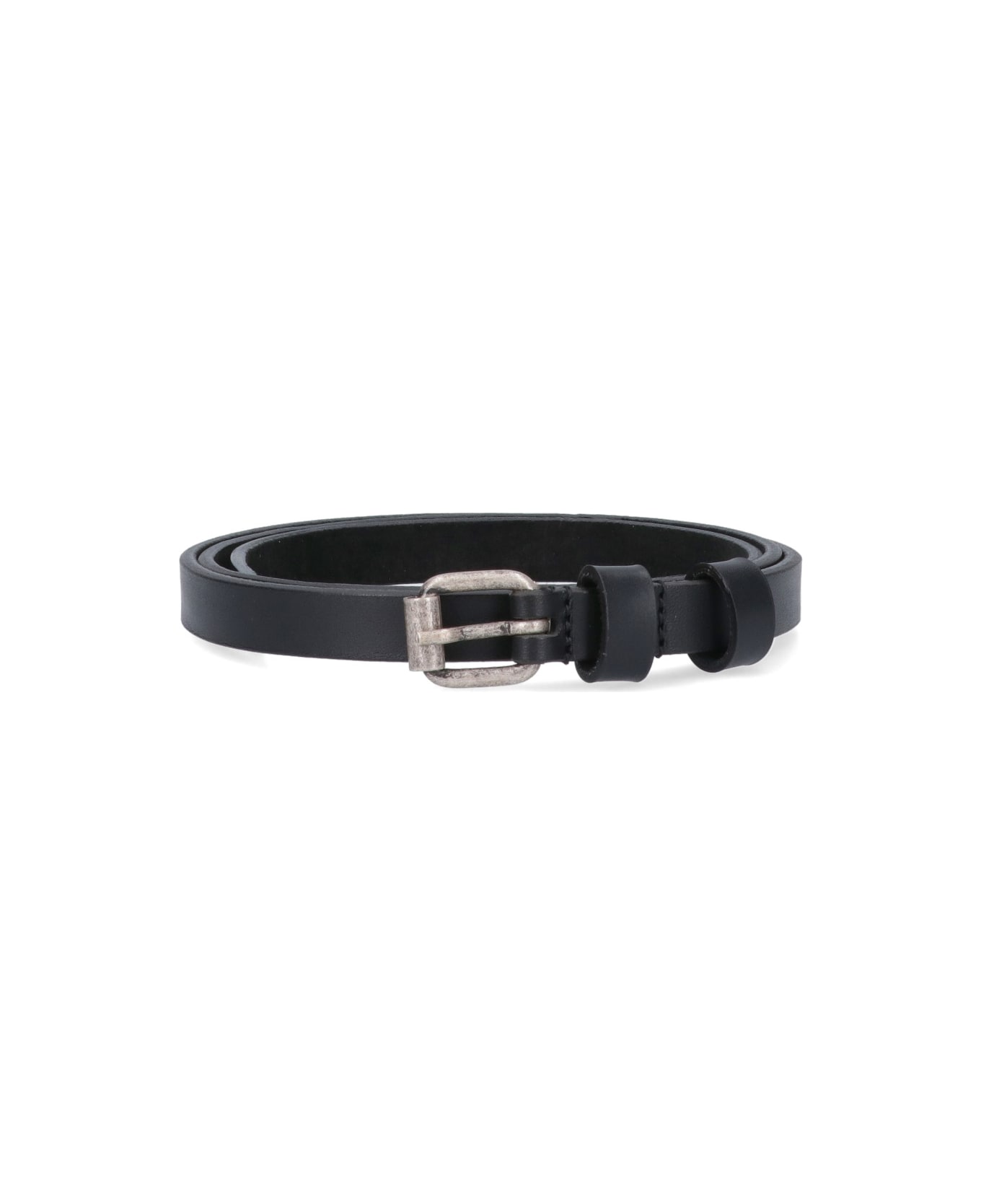 Aspesi Leather Belt - Black