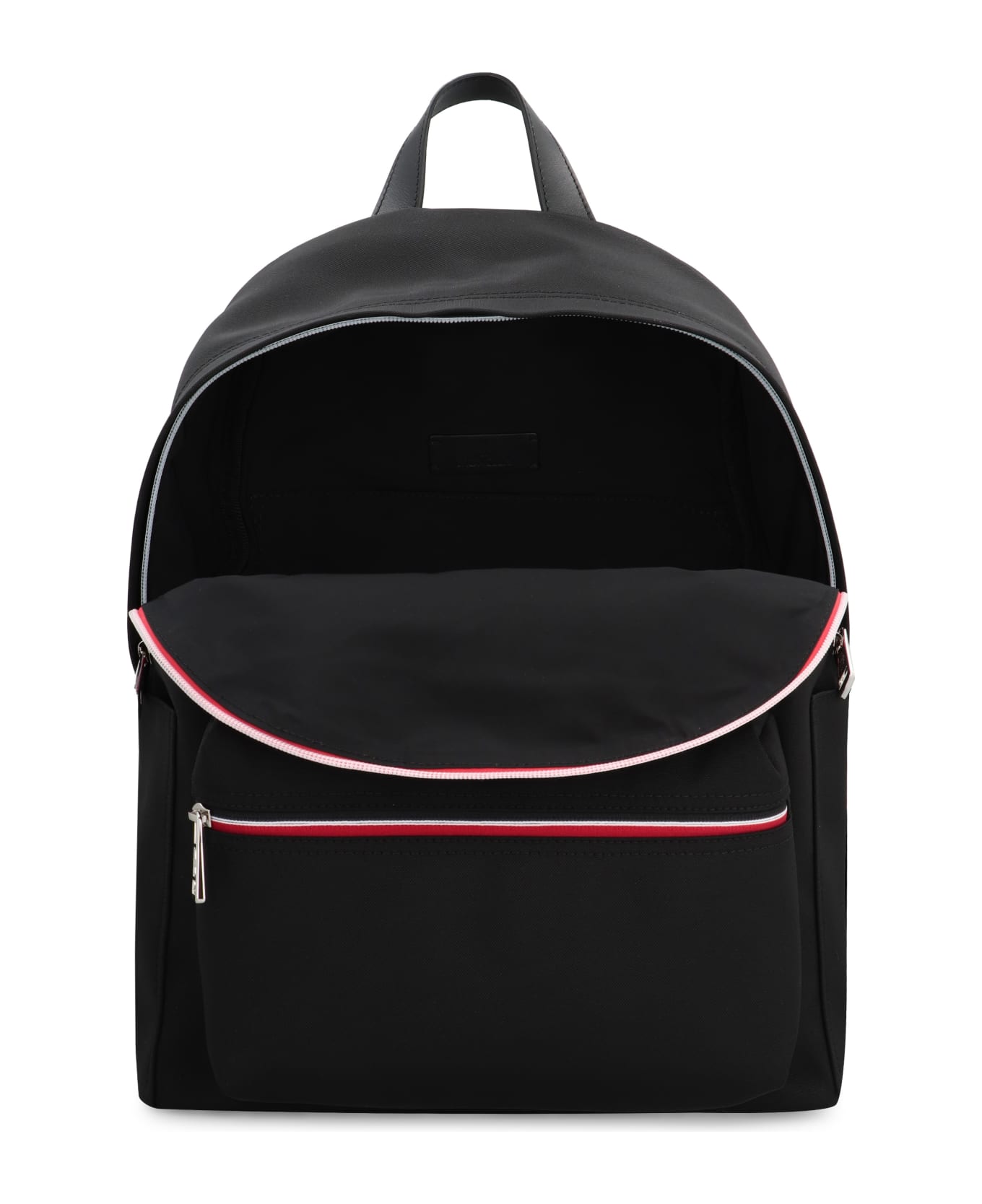 Moncler New Pierrick Leather Details Nylon Backpack - Black