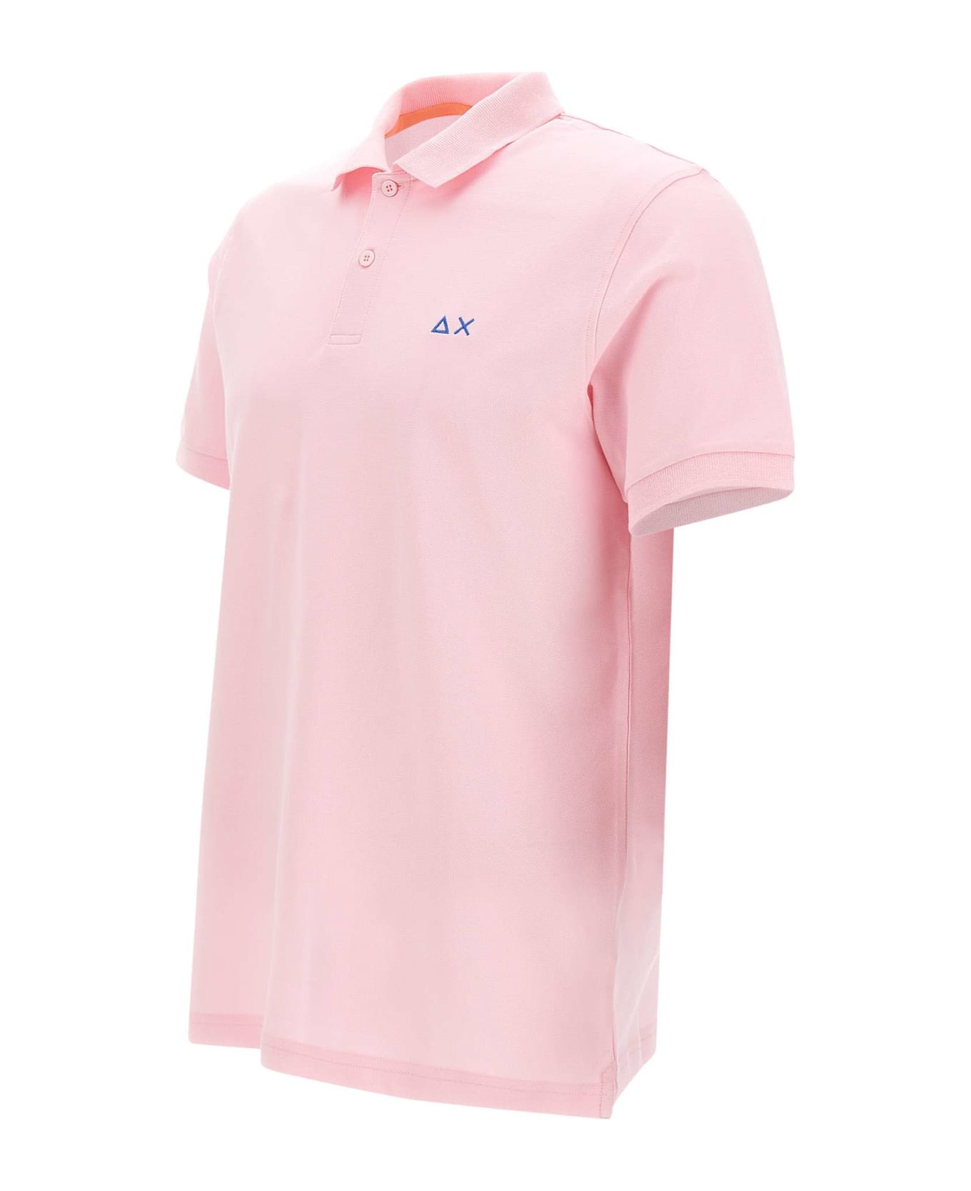 Sun 68 "solid" Pique Cotton Polo Shirt - PINK