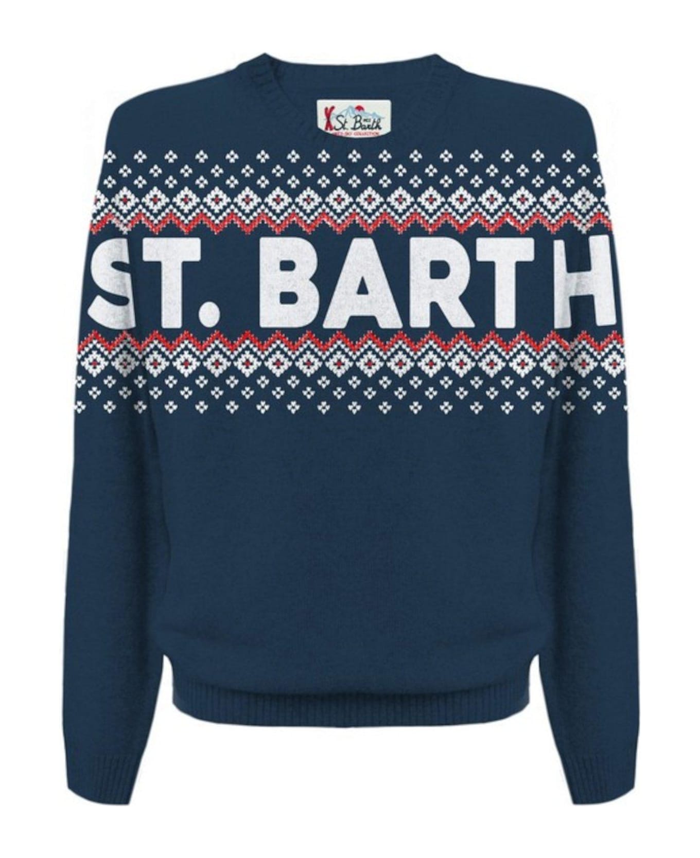 MC2 Saint Barth Crewneck Long-sleeved Jumper - Blu