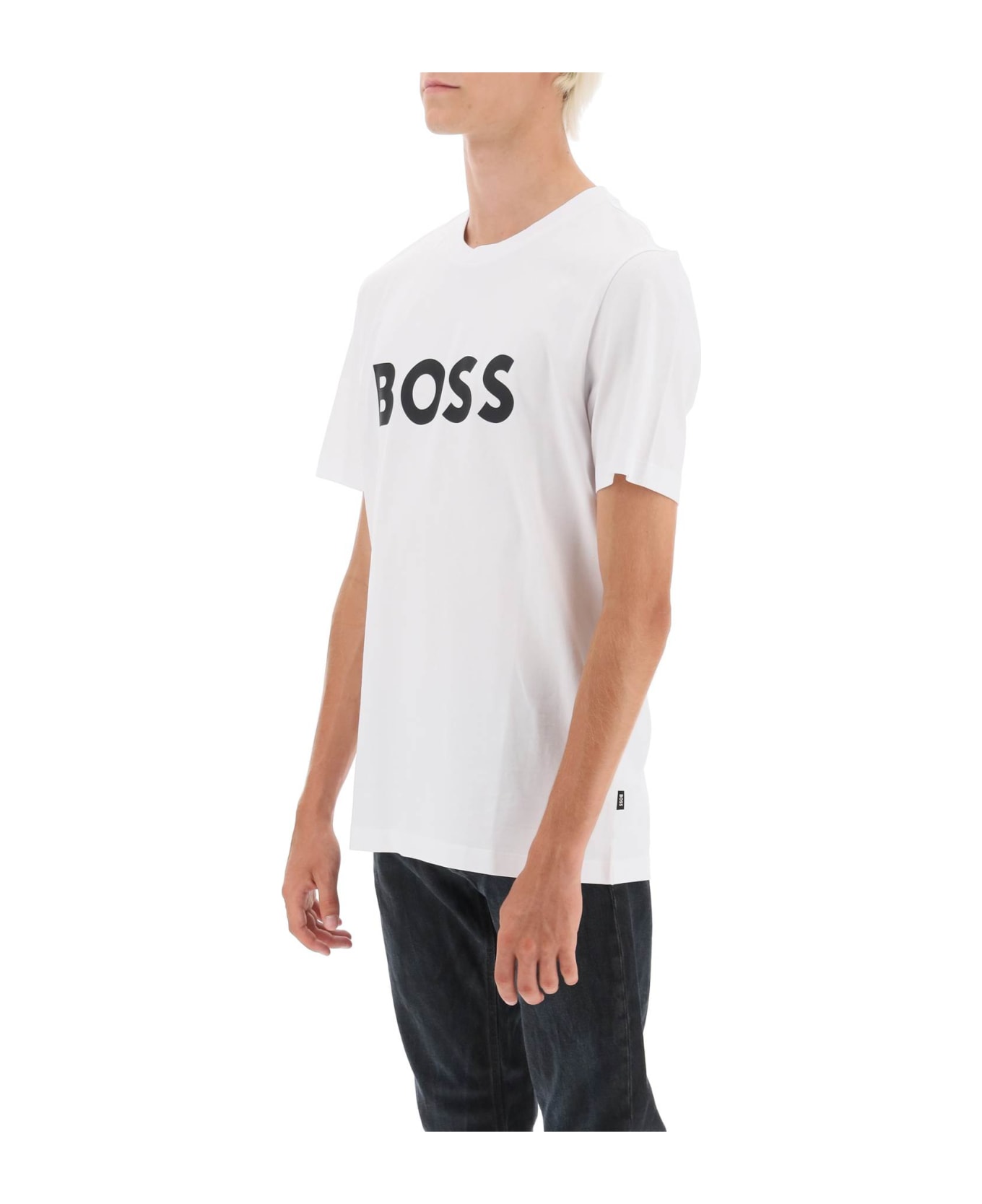 Hugo Boss Tiburt 354 Logo Print T-shirt - White