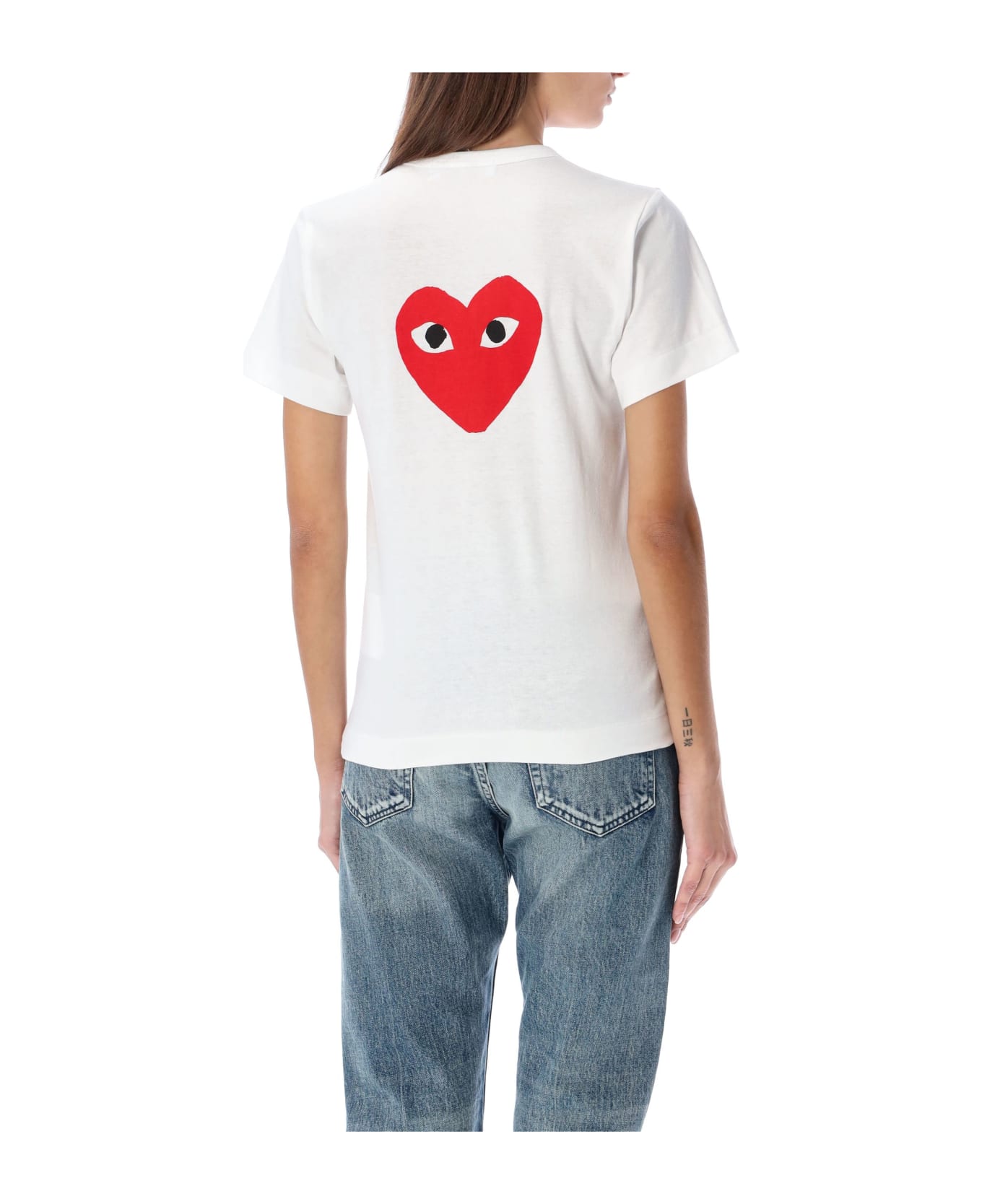 Comme des Garçons Play Big Red Heart T-shirt - WHITE/RED