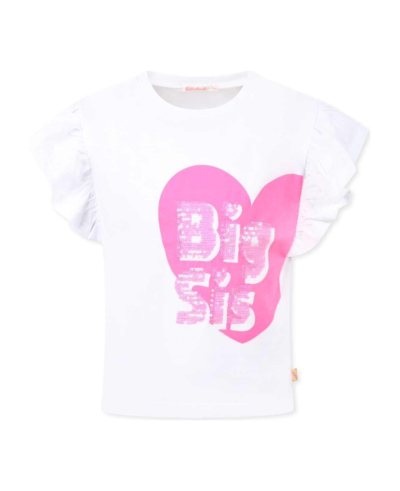 Billieblush White T-shirt For Girl With Heart - White