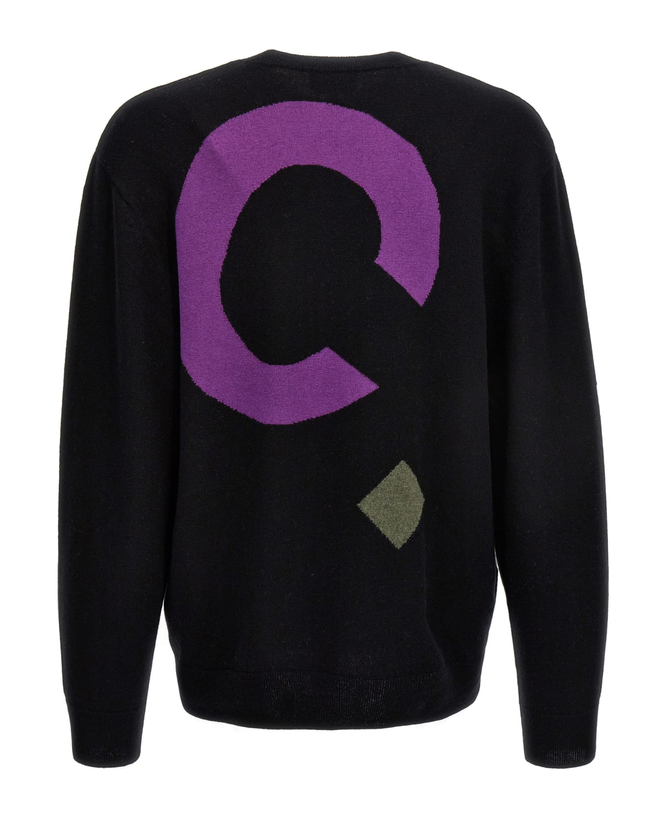 A.P.C. Logo All Over Sweater - BLACK フリース