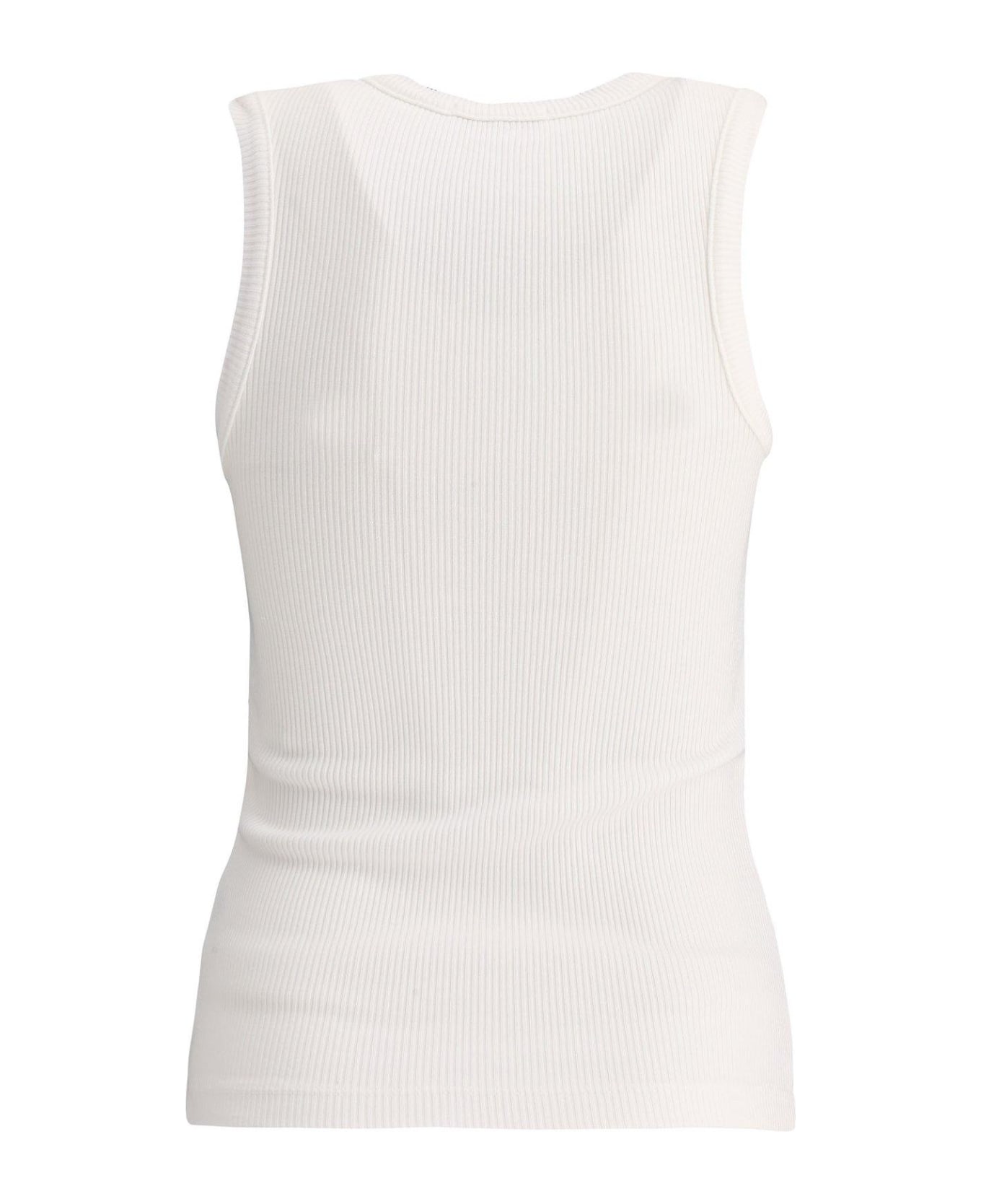 AGOLDE Sleeveless Straight Hem Tank Top - white