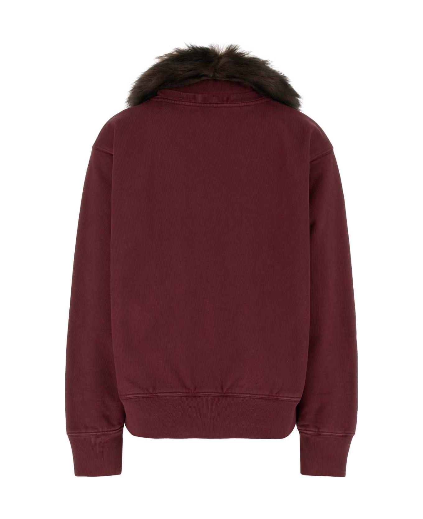 Prada Burgundy Cotton Sweatshirt - BORDEAUX