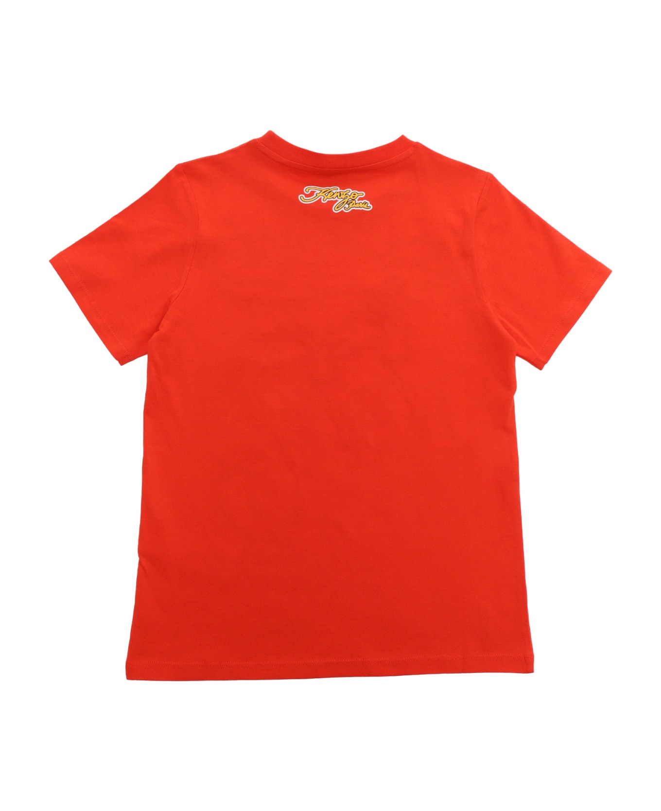 Kenzo Kids Red T-shirt With Tiger Pattern - RED