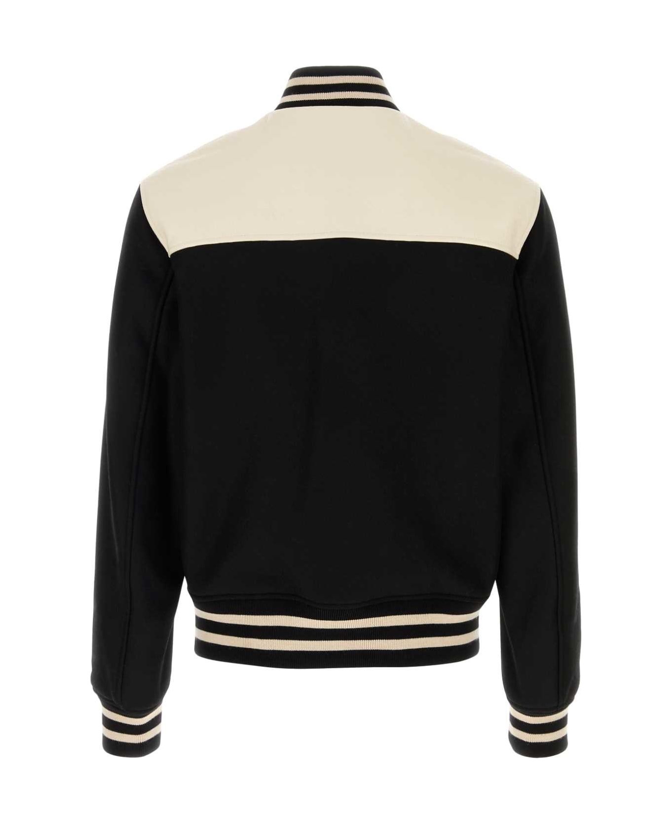 AMIRI Two-tone Wool Blend Bomber Jacket - BLACK