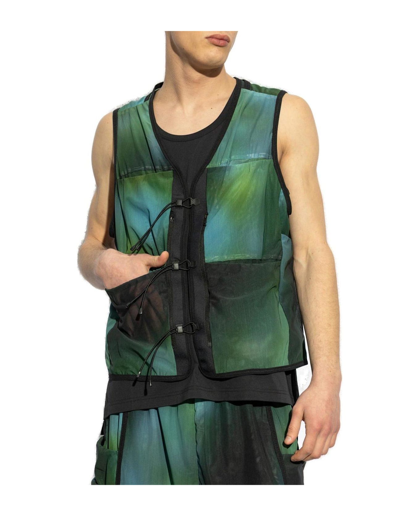 Y-3 All-over Printed Mesh Vest - MULTCO