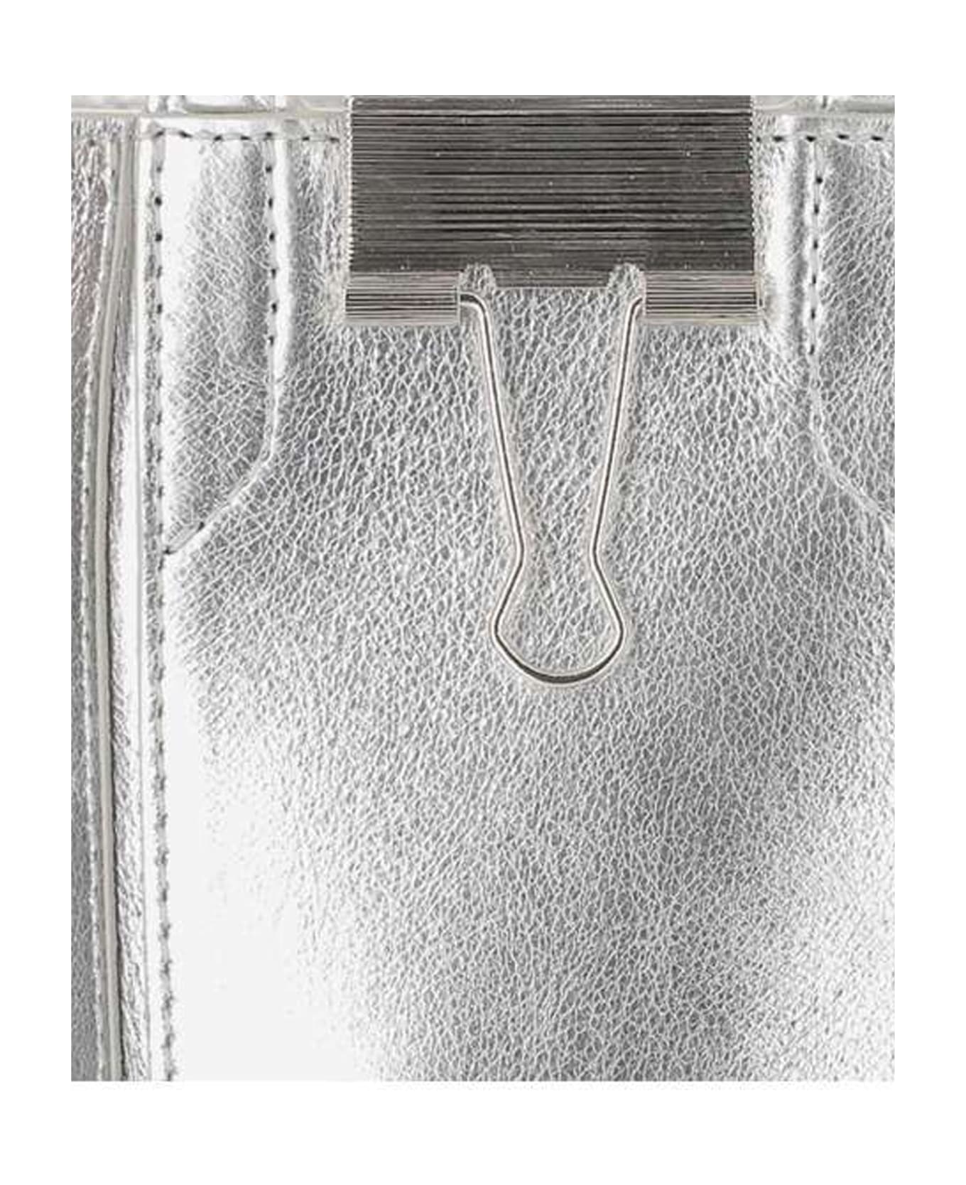 Off-White Leather Handbag - Silver トートバッグ