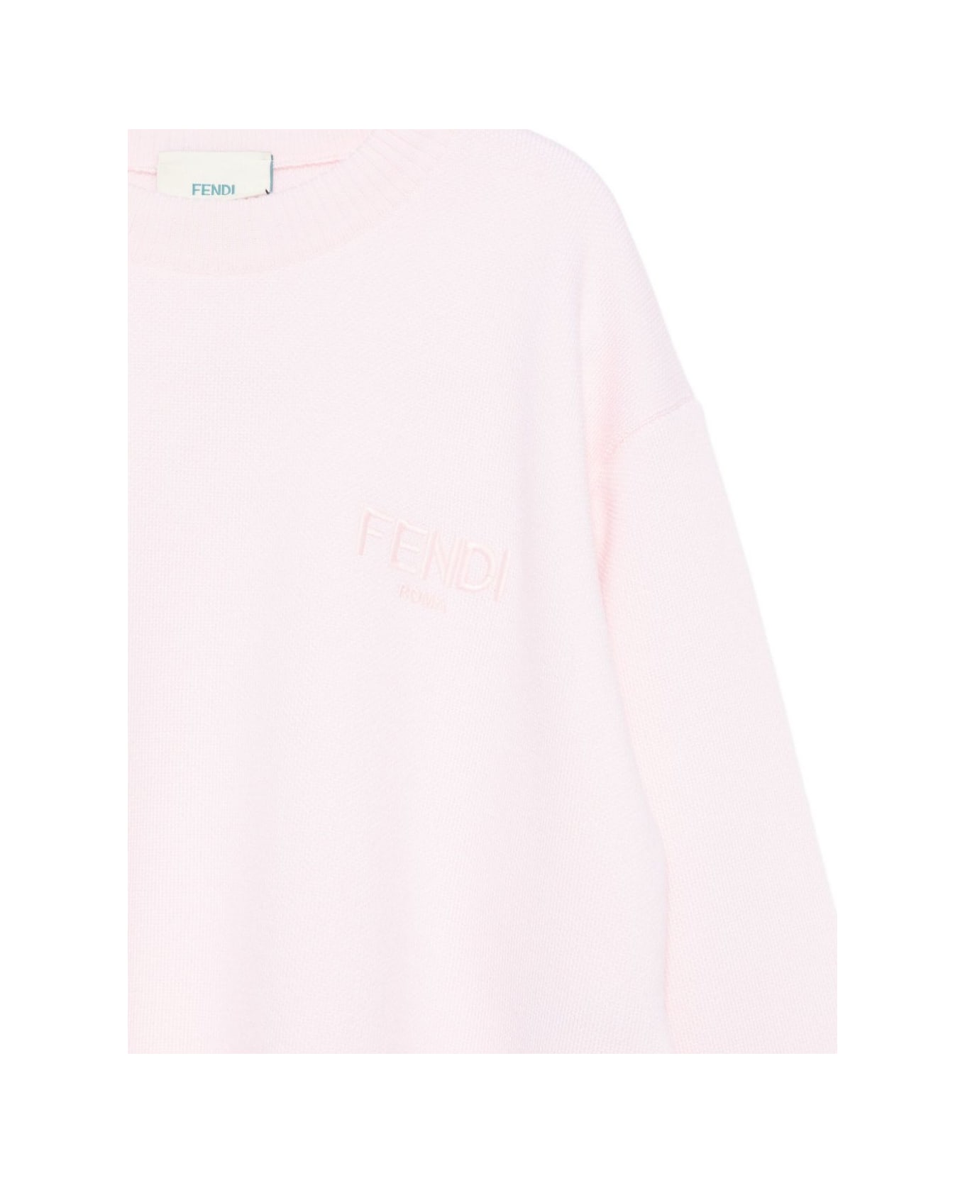 Fendi Kids Junior Pink Wool Sweater - Pink