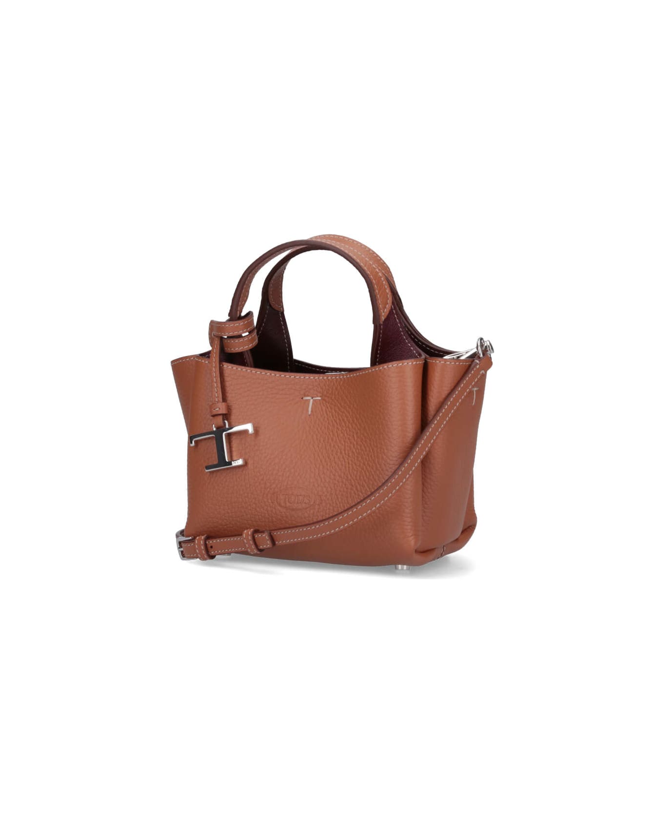 Tod
s Micro Leather Handbag - Brown
