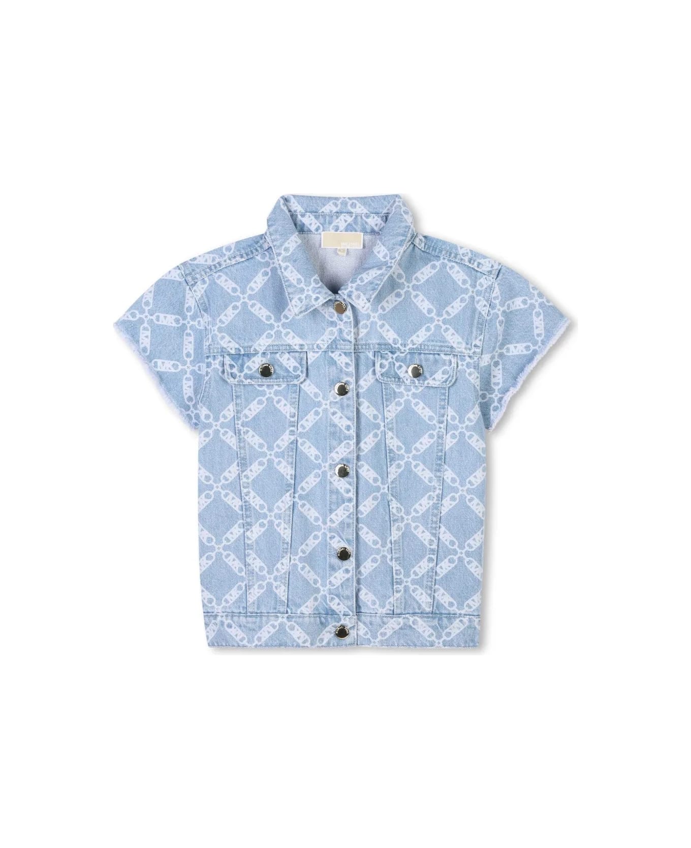 Michael Kors Giacca Denim Con Monogramma - Light blue