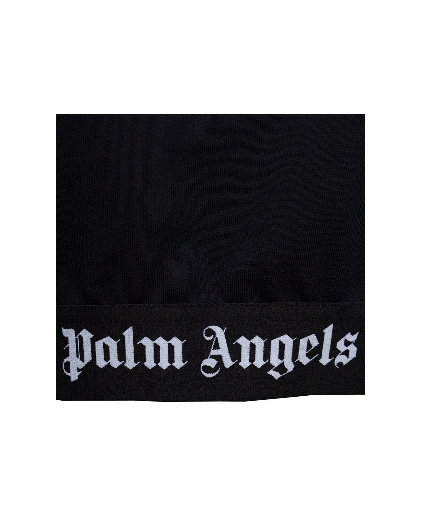 Palm Angels Logo Tape Hoodie - Black