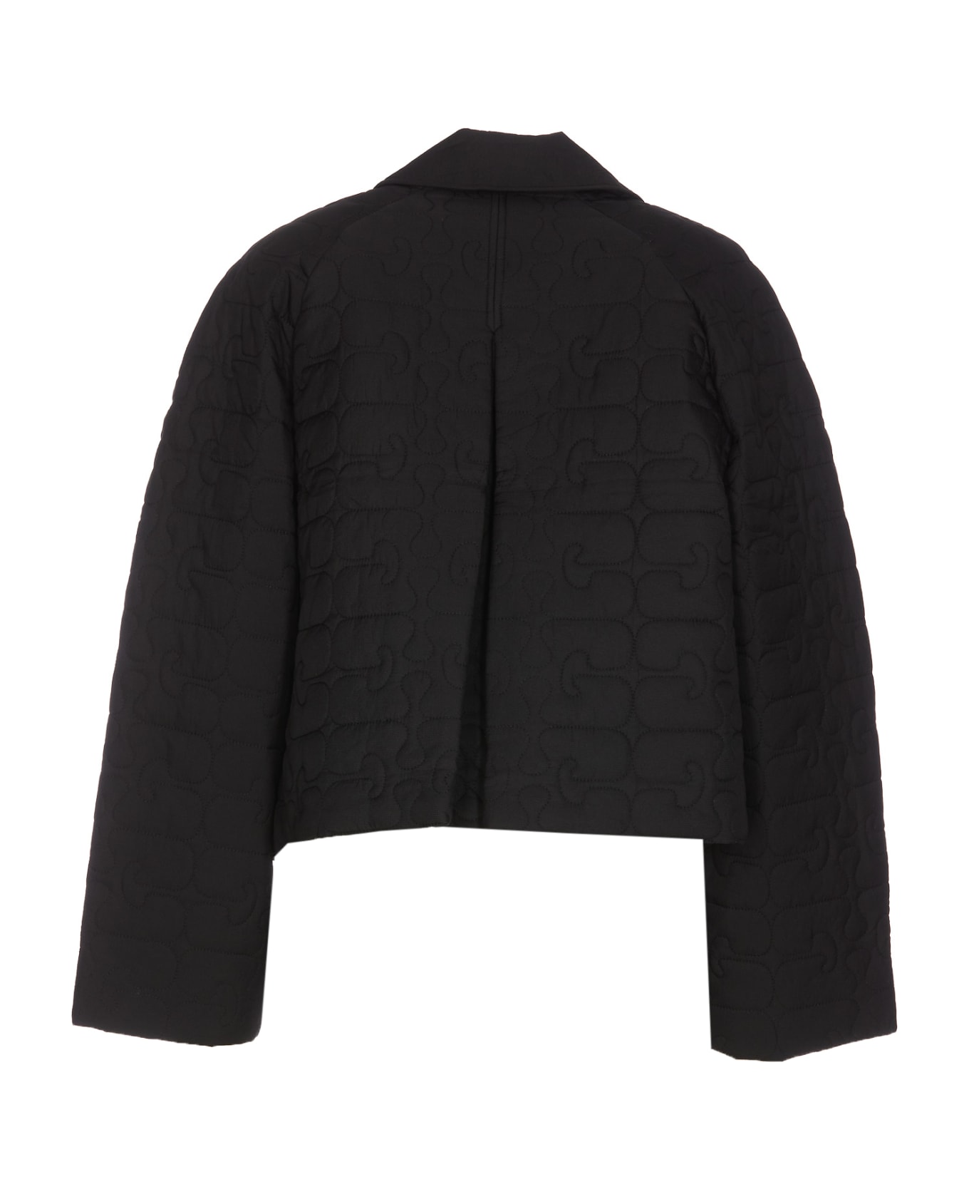 Ganni Short Quilt Jacket - Black