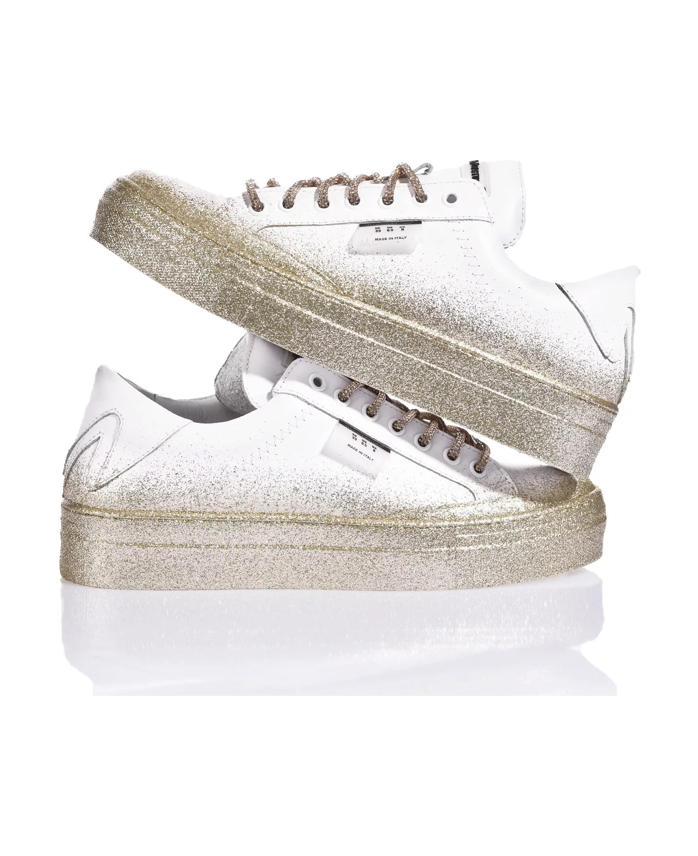 Mimanera Gold Glitter Sneakers | Mimanerashop.com ウェッジシューズ