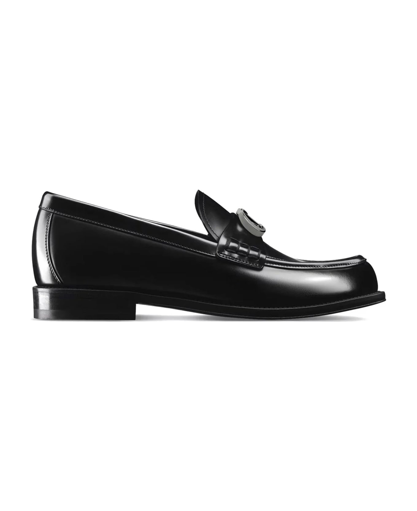 Dior Granville Leather Loafers - Black ローファー＆デッキシューズ