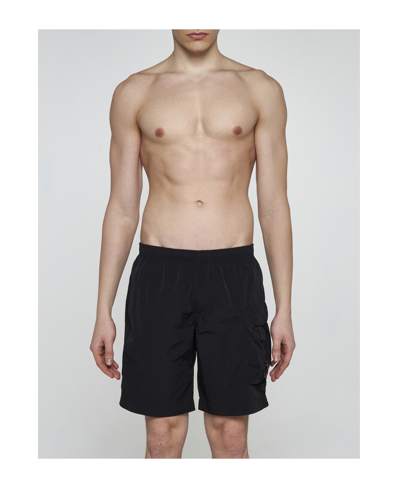 C.P. Company Eco-chrome-r Nylon Swim Shorts - Nero