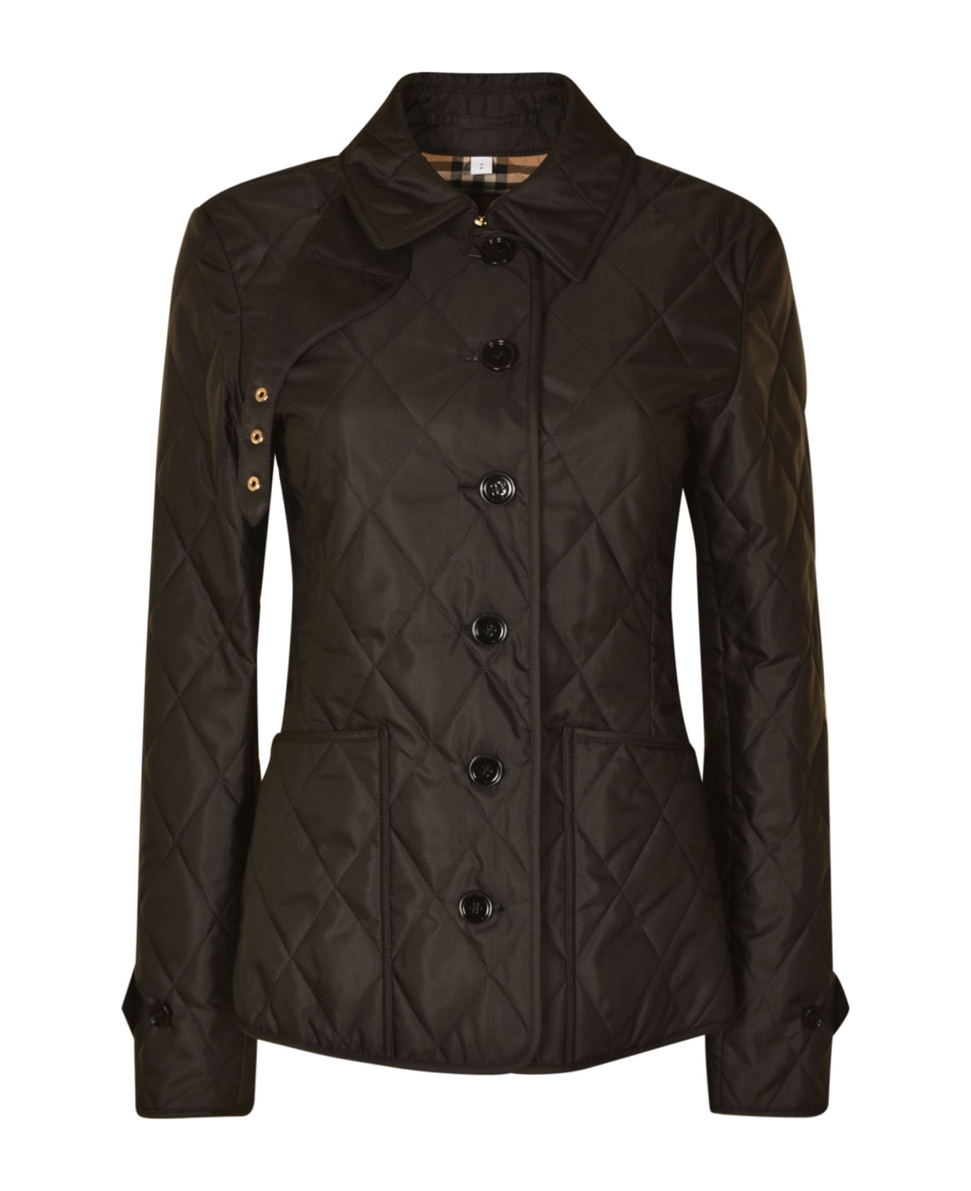 Burberry Quilted Buttoned Jacket - Black ダウンジャケット
