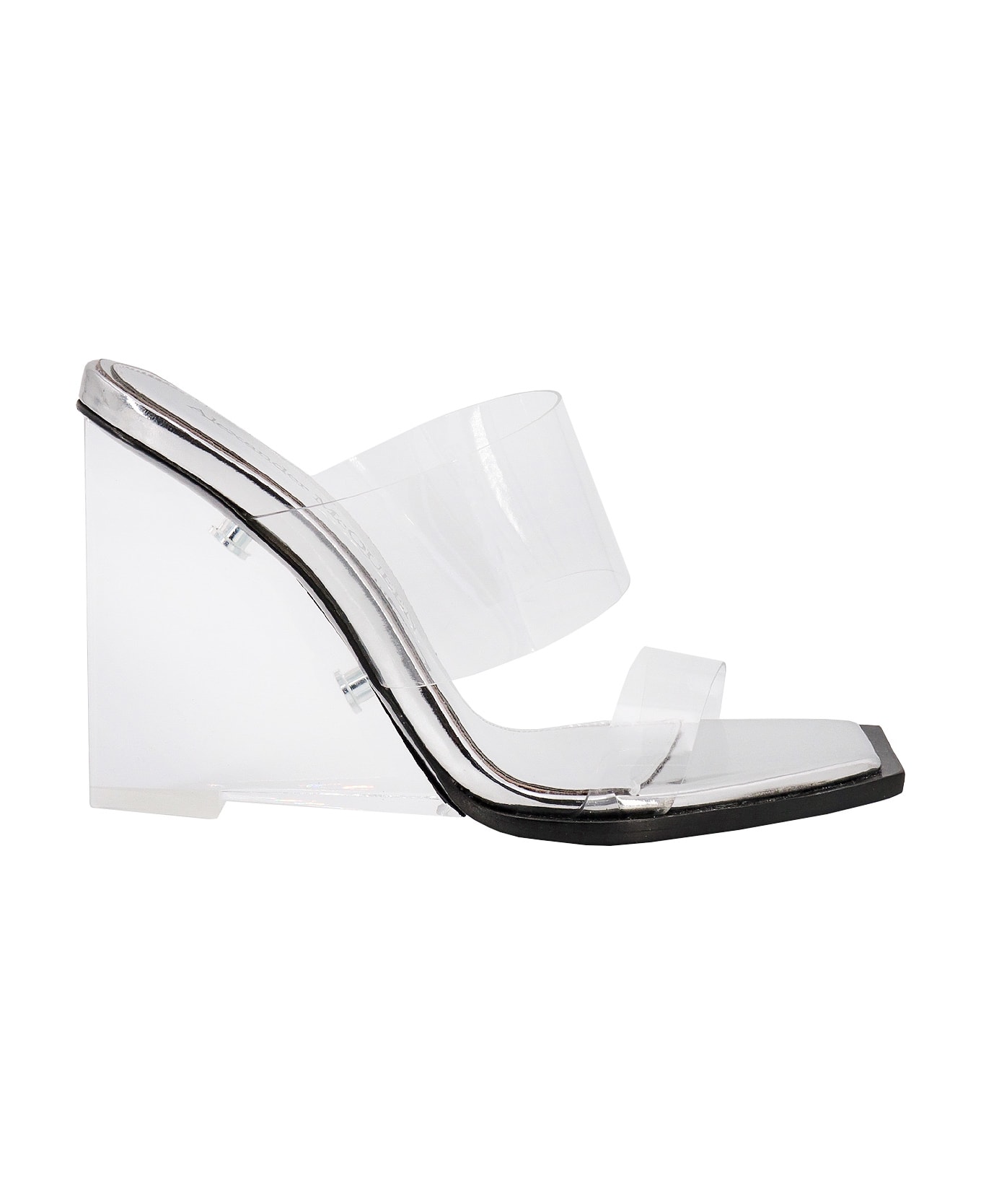 Alexander McQueen Leather Sandals With Plexiglass Heel - Neutrals