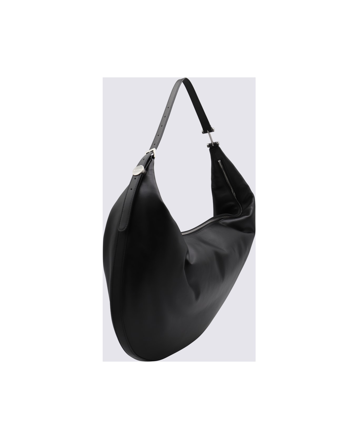 Marni Black Leather Hobo Dot Shoulder Bag - Black