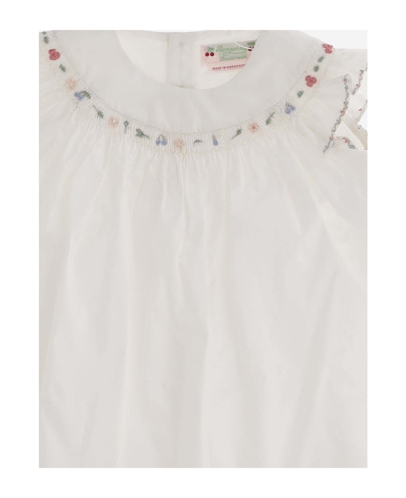 Bonpoint Two-piece Cotton Set - White ワンピース＆ドレス