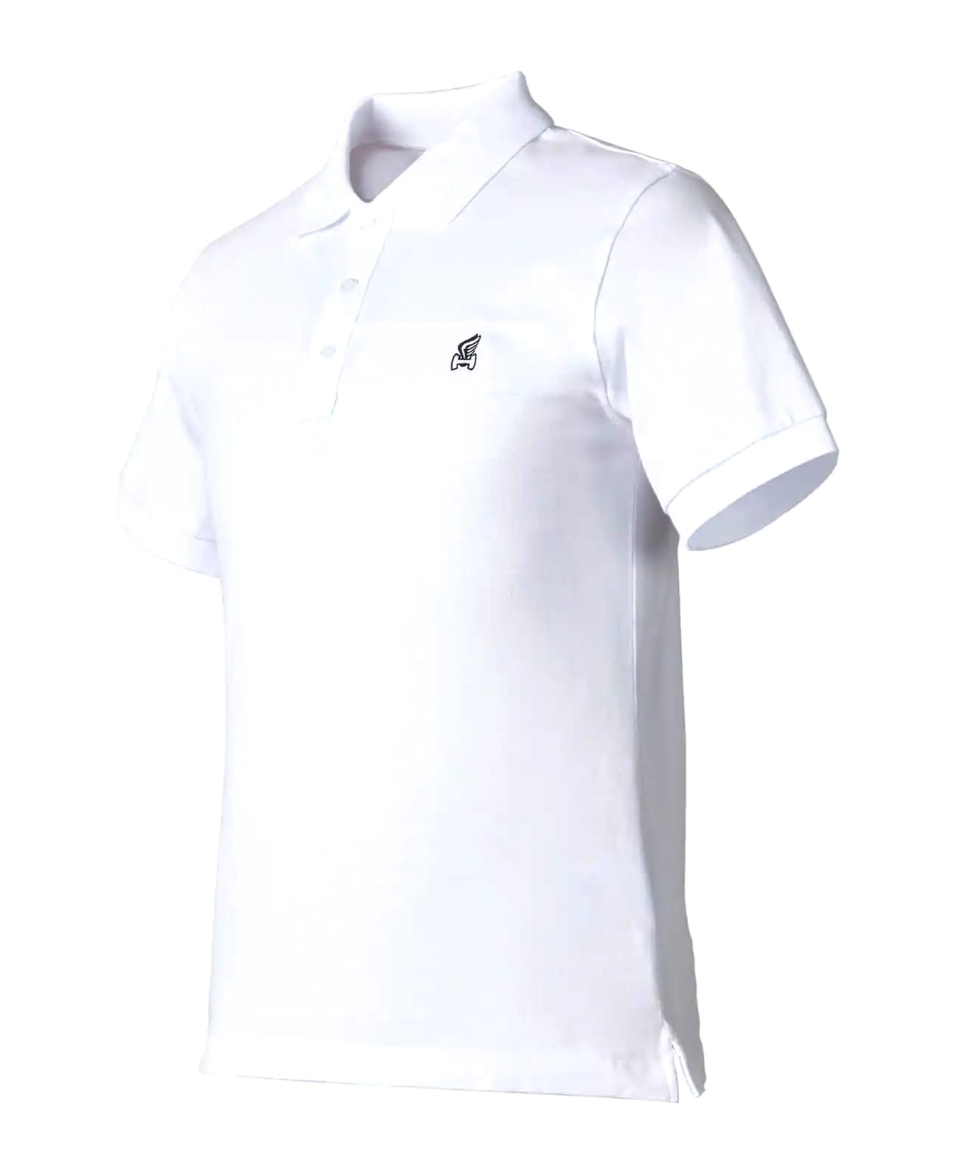 Hogan White Cotton Polo Shirt - Bianco