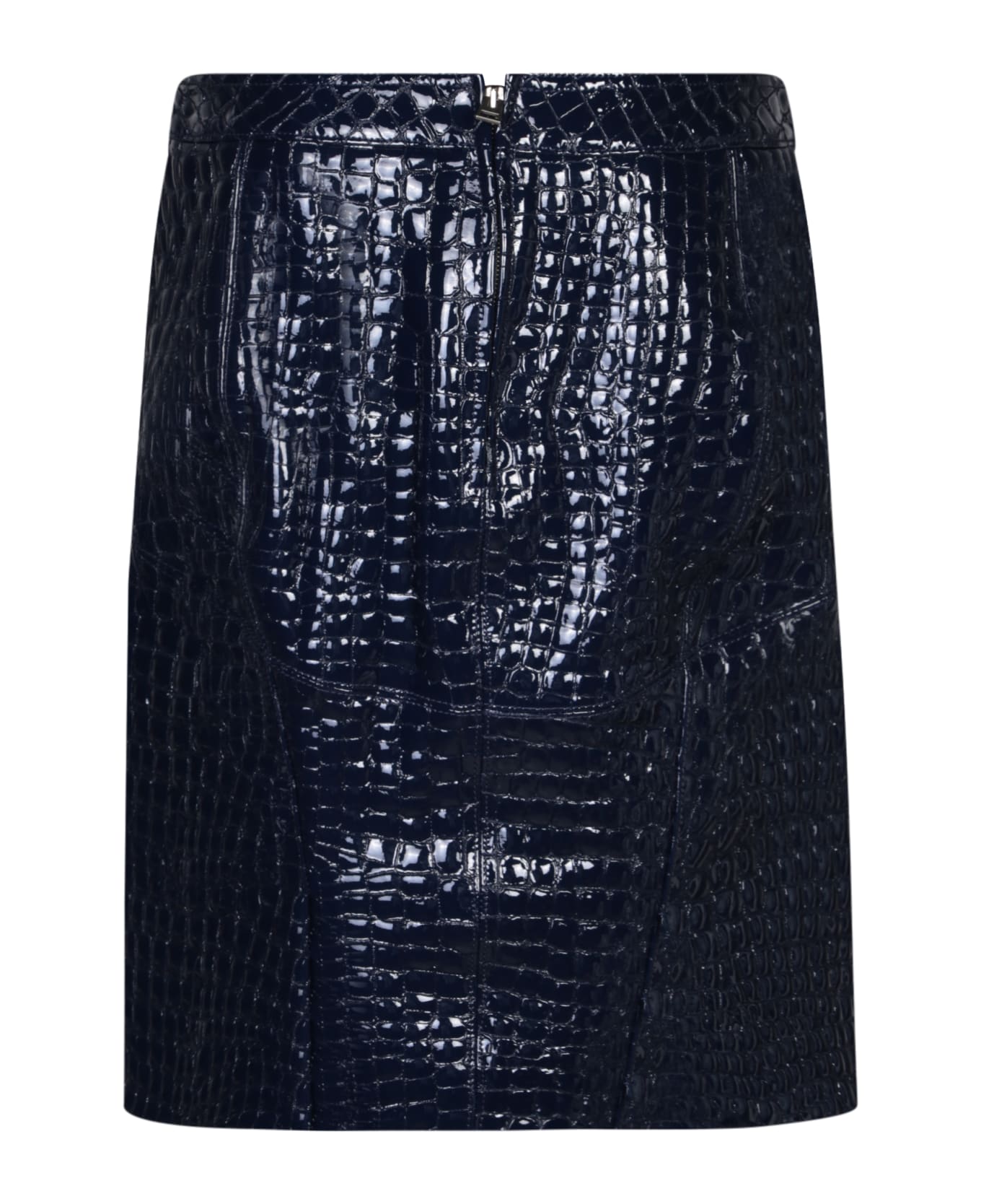 Tom Ford Croc Print Skirt - DEEP BLUE
