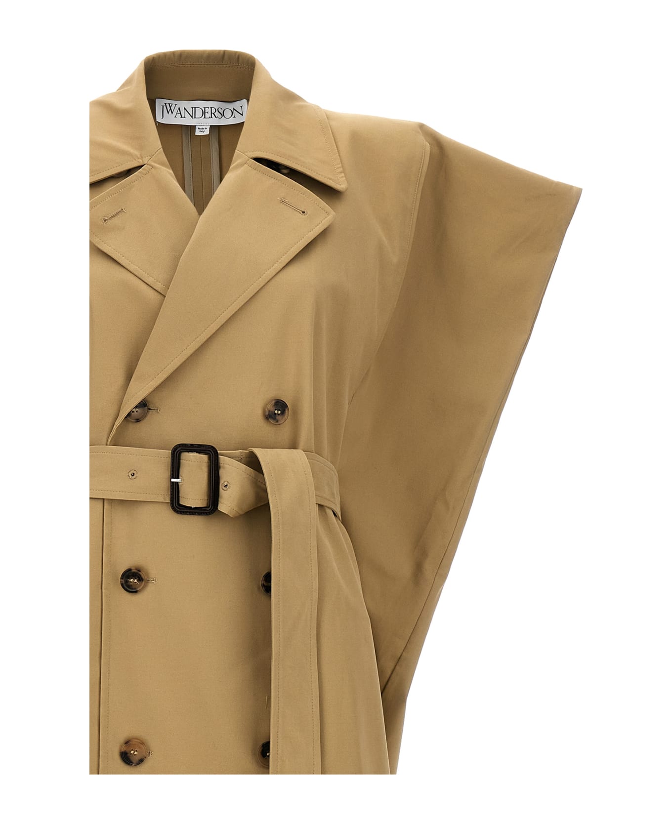 J.W. Anderson Sleeveless Double-breasted Trench Coat - Beige
