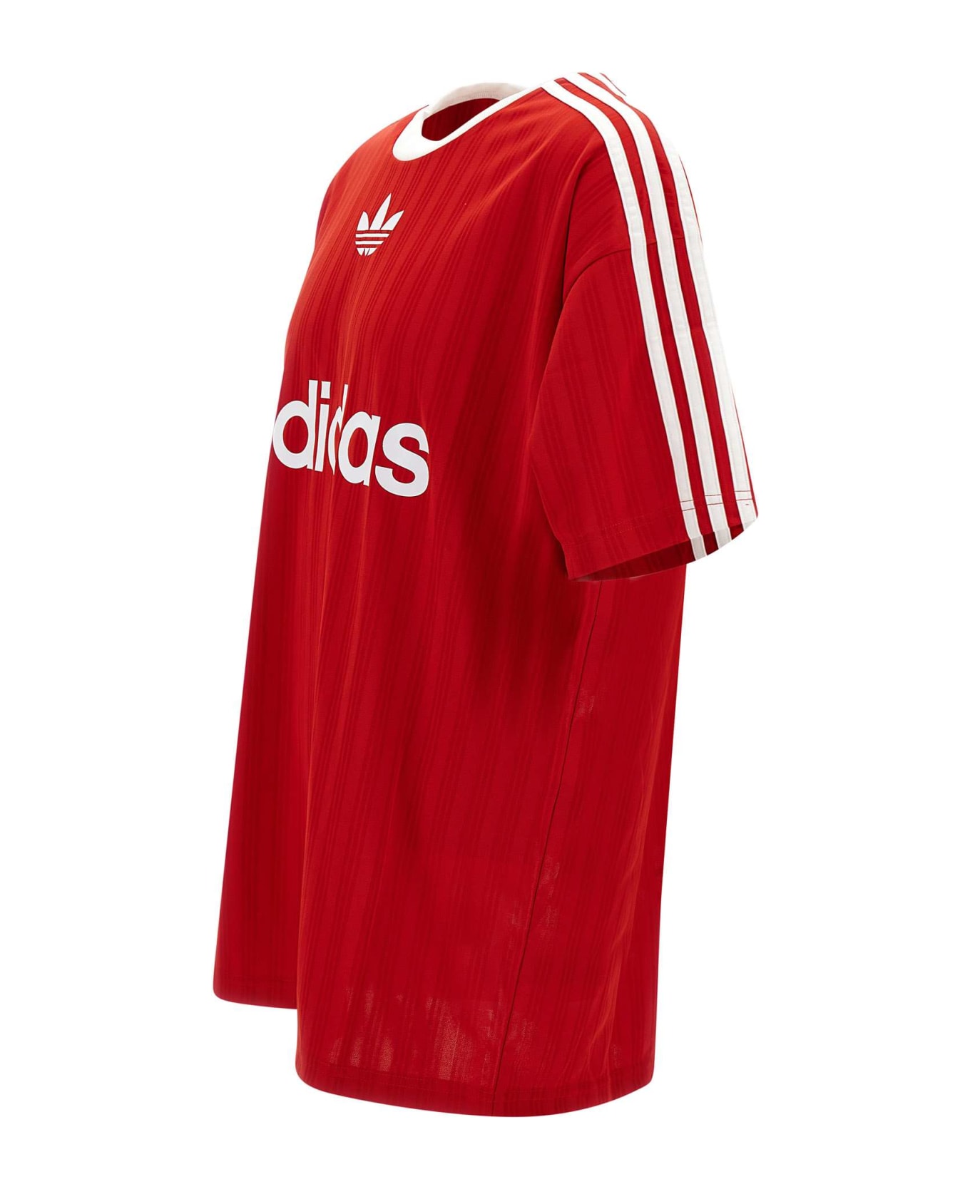 Adidas "adicolor" Jacquard Fabric T-shirt - RED