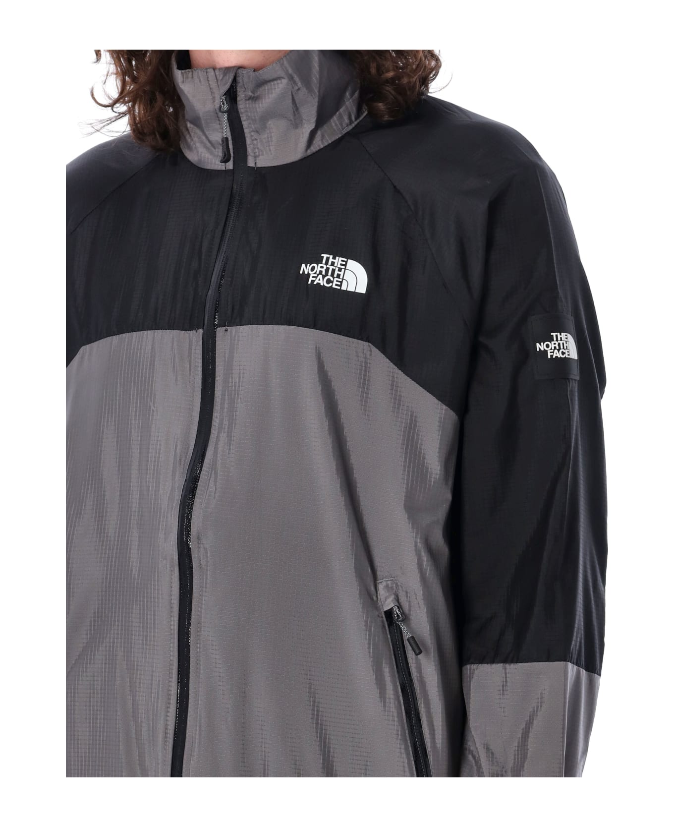 The North Face Wind Shell Full Zip Jacket - GREY