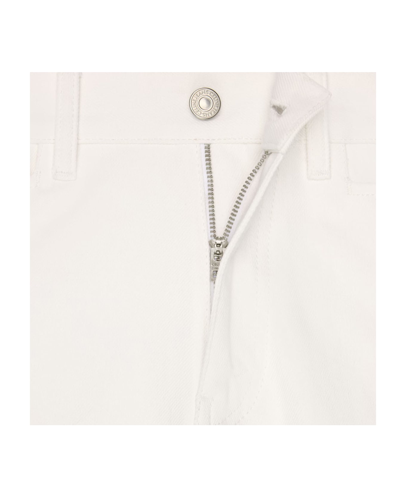Celine Céline Cotton Denim Jeans - White