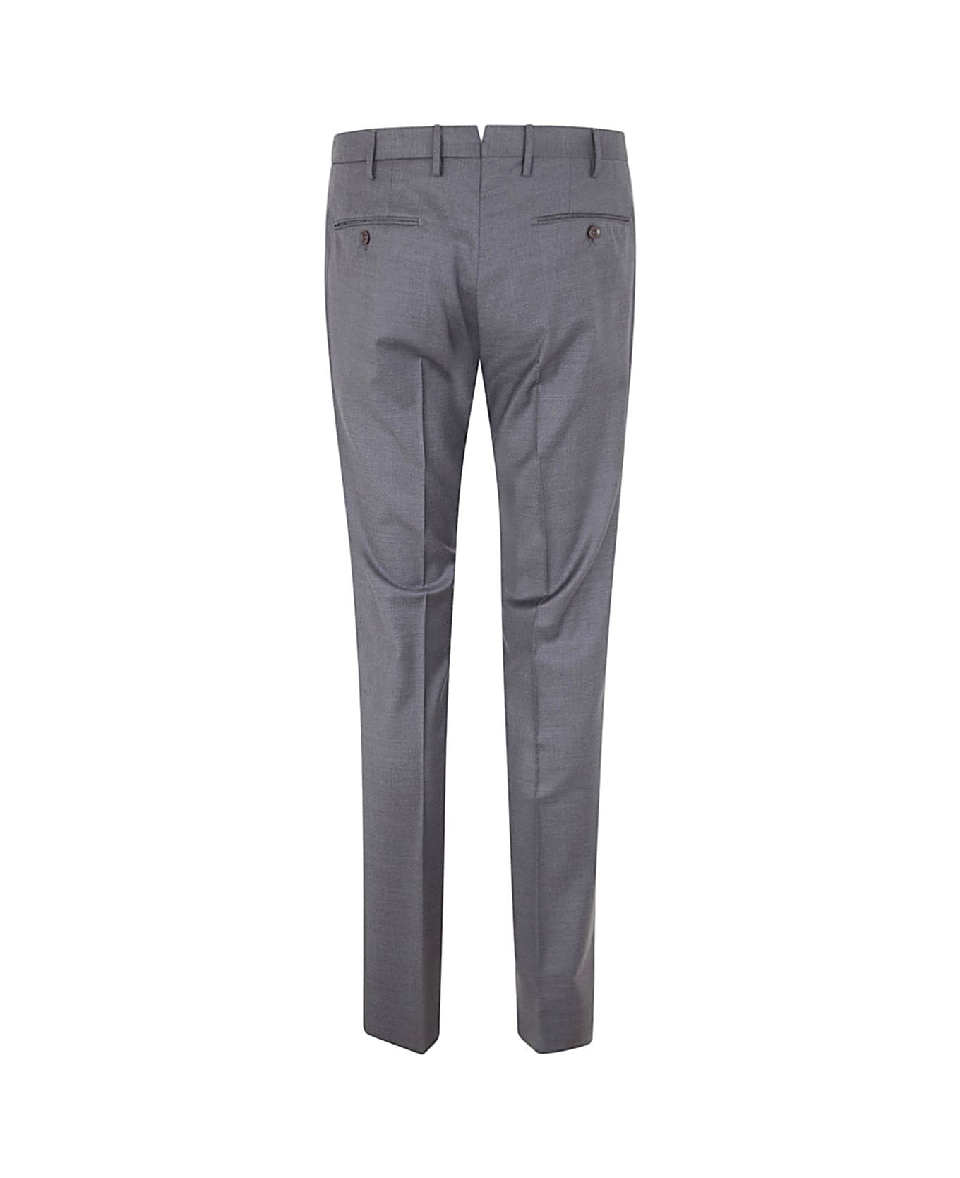 Incotex Wool Classic Trousers - Medium Grey