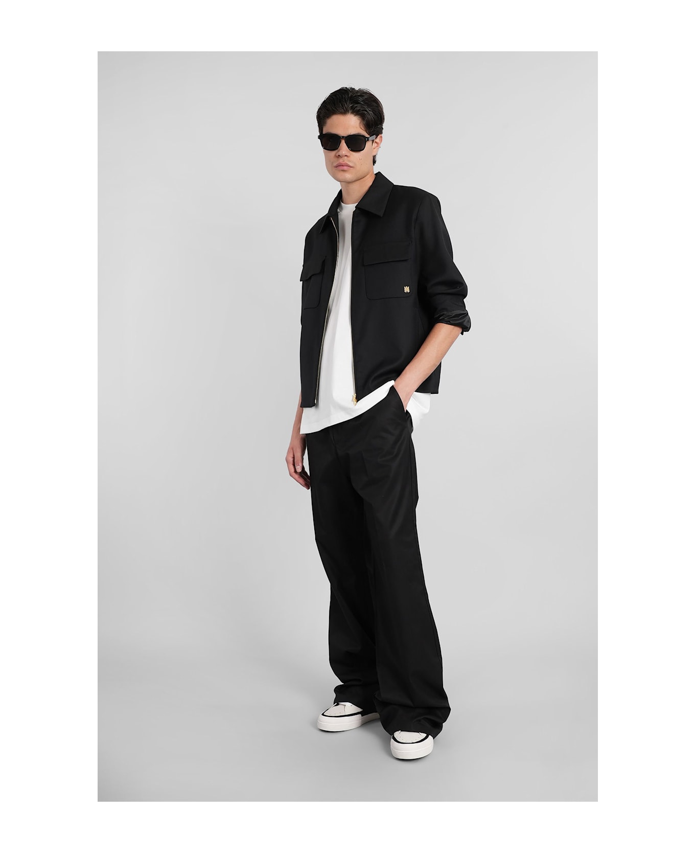 AMIRI Casual Jacket In Black Wool - black