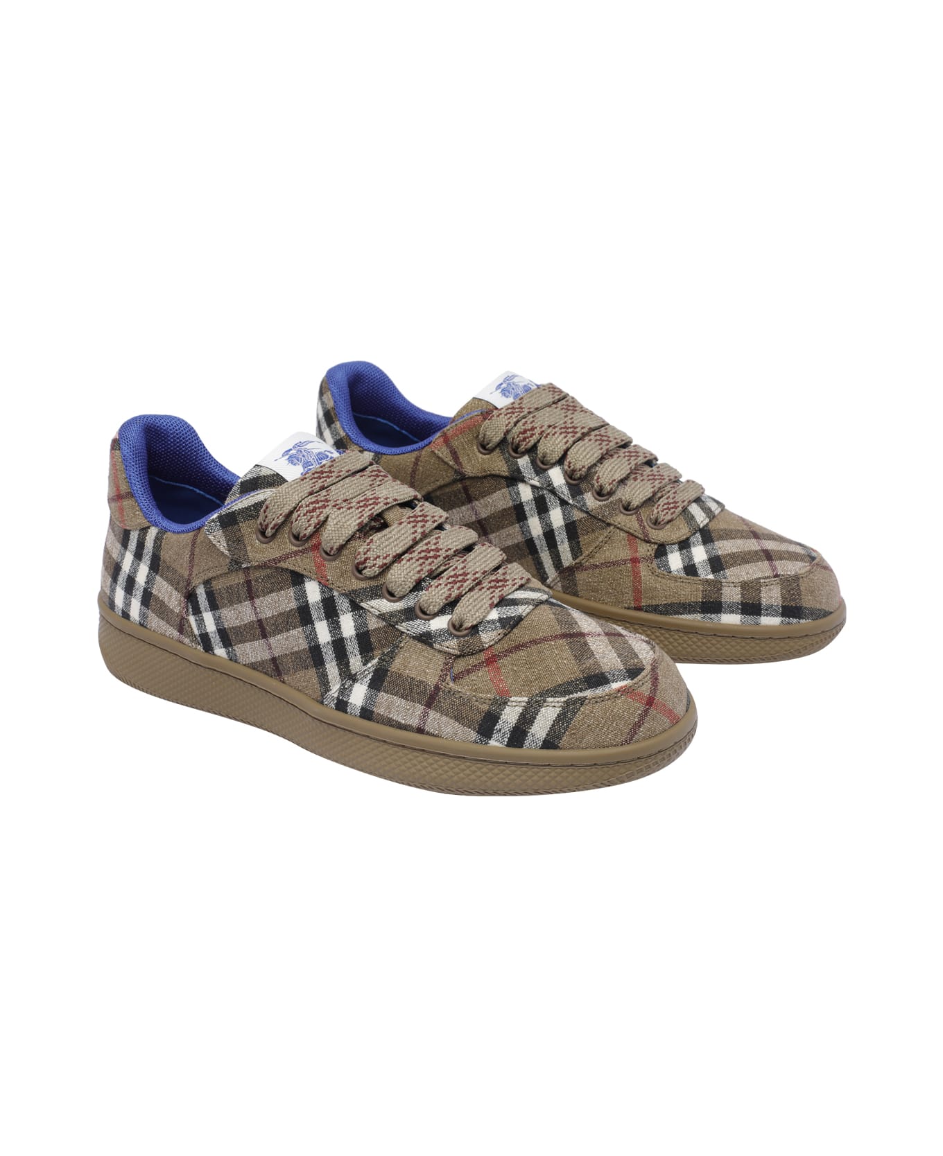 Burberry Check Terrace Sneakers - Beige