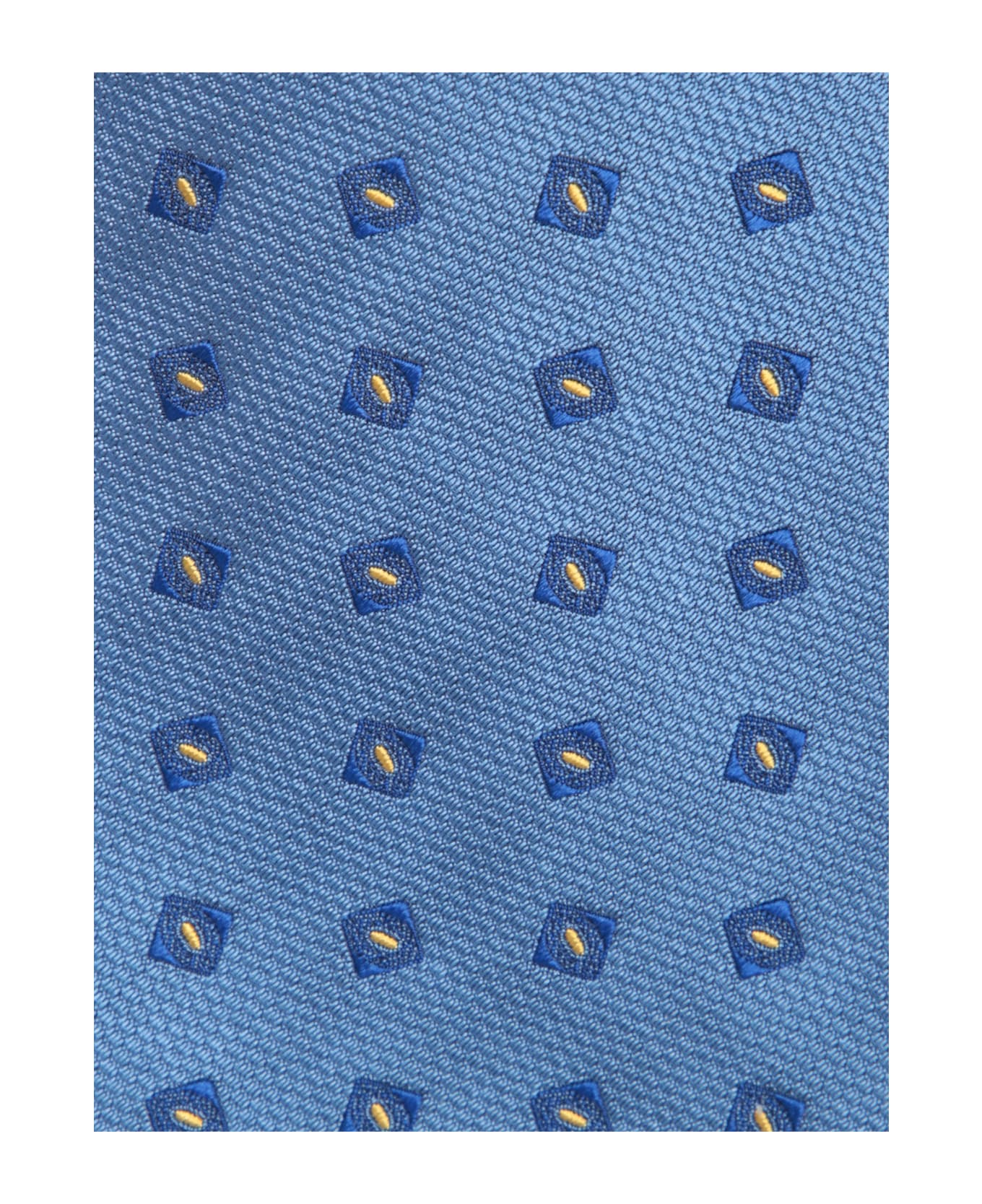 Kiton Light Sky Micro Pattern Tie - Blue