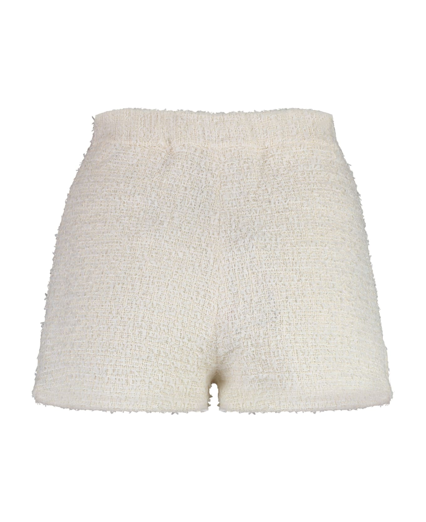 Elisabetta Franchi Tweed Shorts - Ivory ショートパンツ