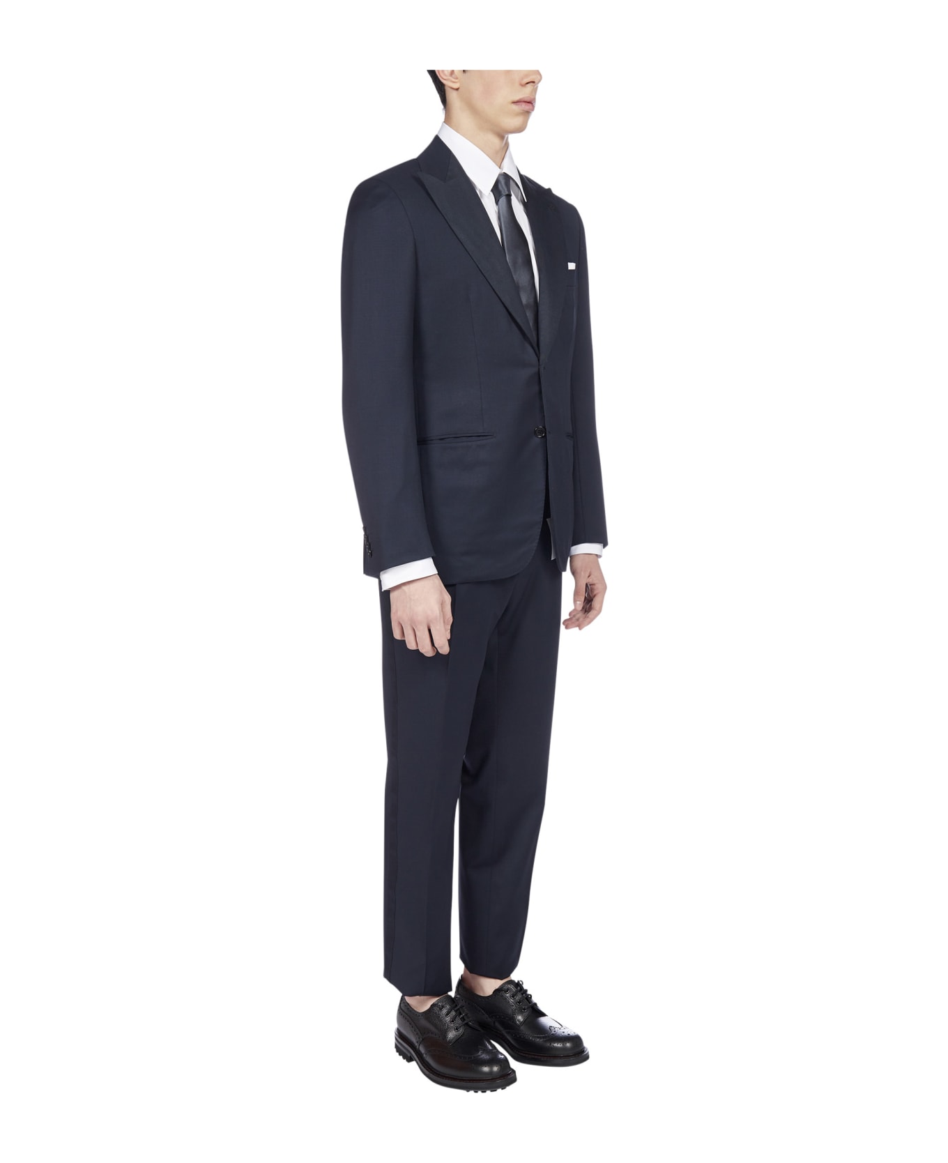Kiton 2-pieces Tailored Wool Tuxedo Suit - Blue